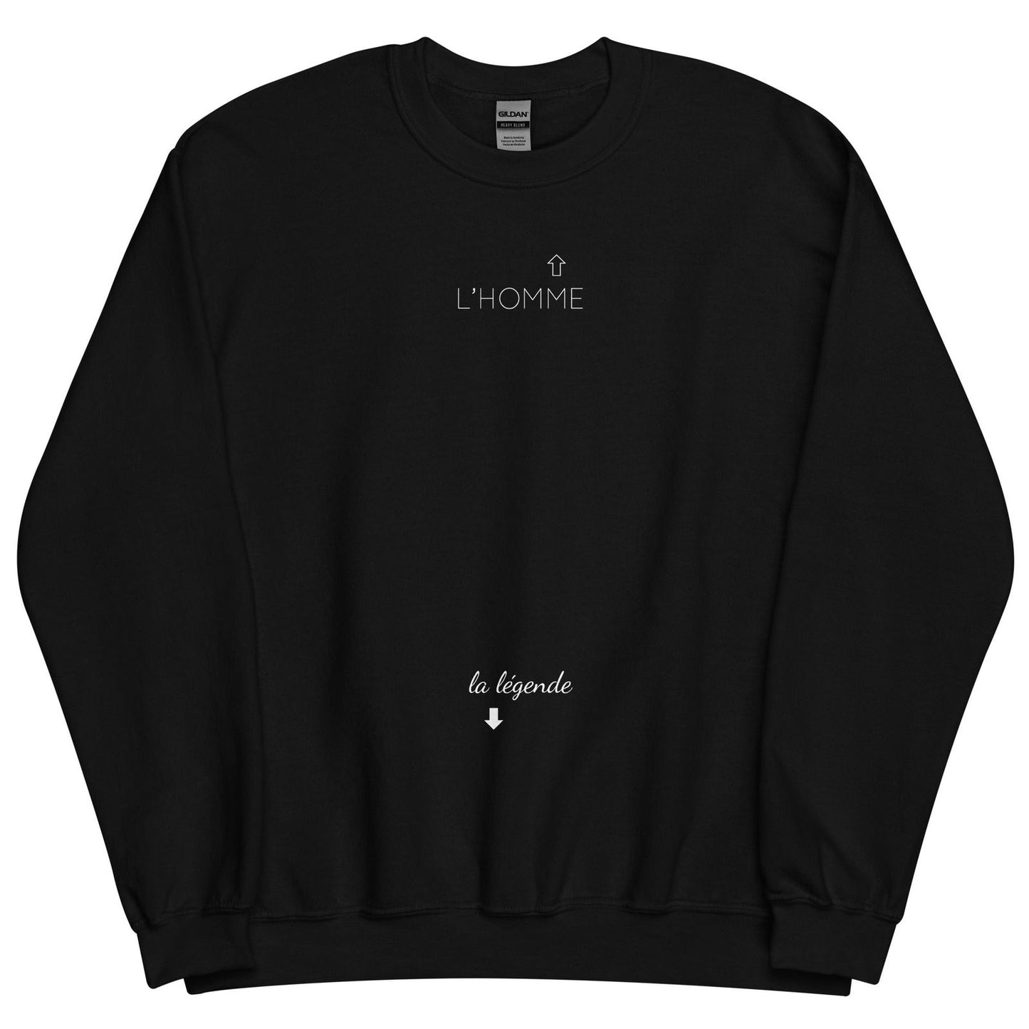 Sweat unisexe col rond L'homme et la légende - Sedurro