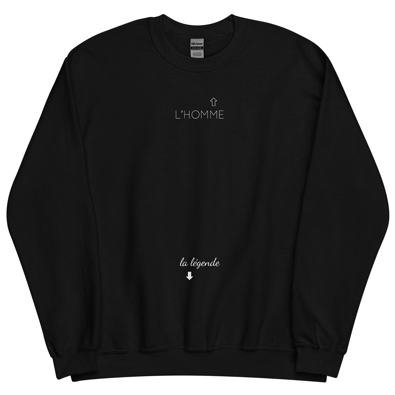 Sweat unisexe col rond L'homme et la légende - Sedurro
