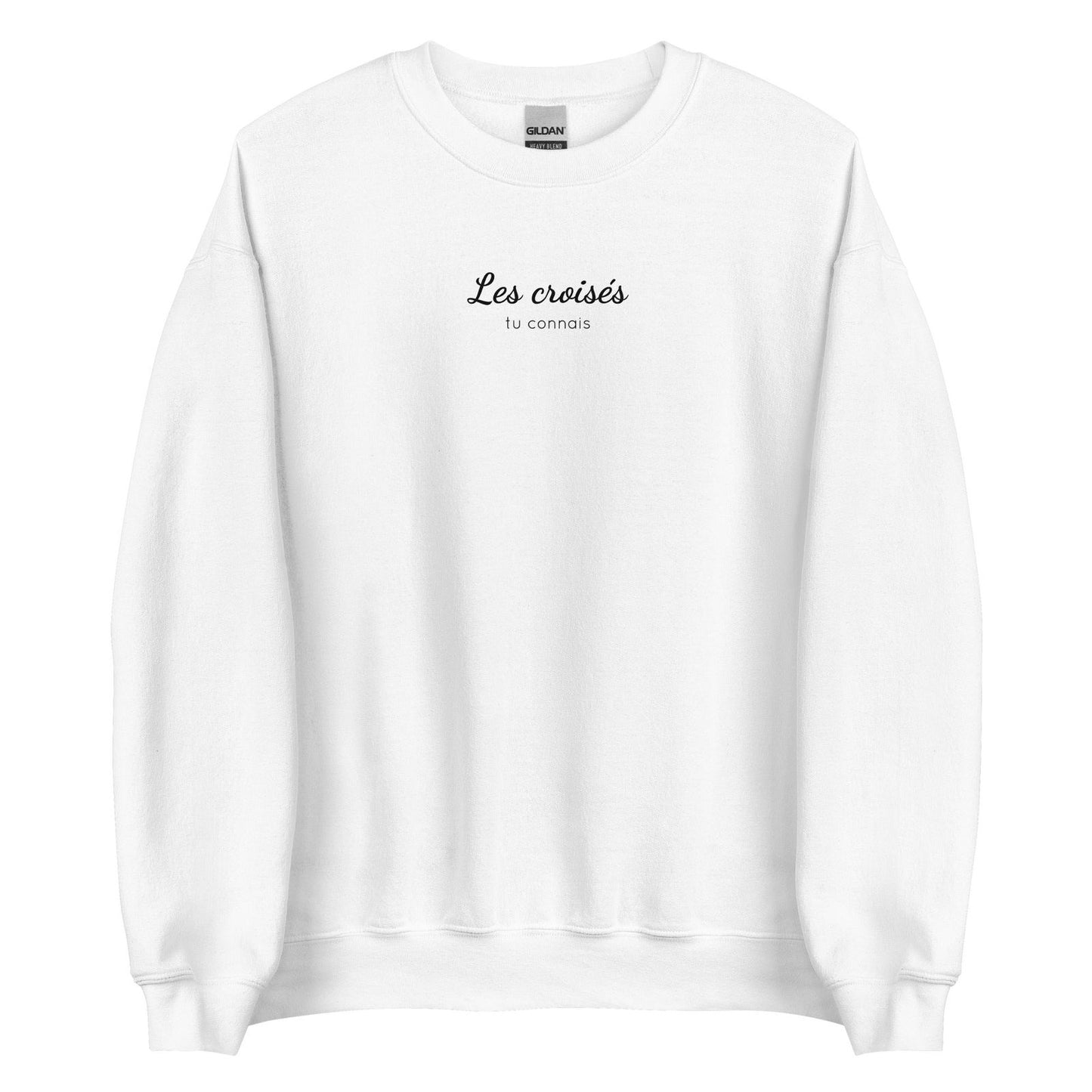 Sweat unisexe col rond Les croisés tu connais Blanc - Sedurro