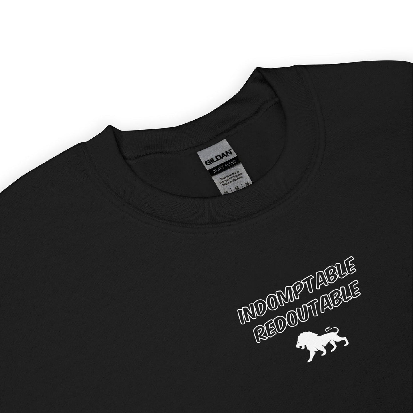Sweat unisexe col rond Lion indomptable redoutable - Sedurro