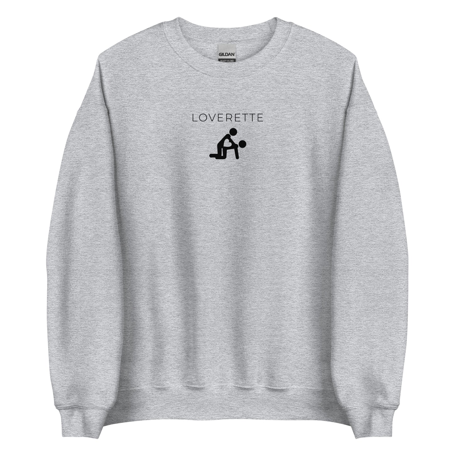 Sweat unisexe col rond Loverette Gris Sport - Sedurro