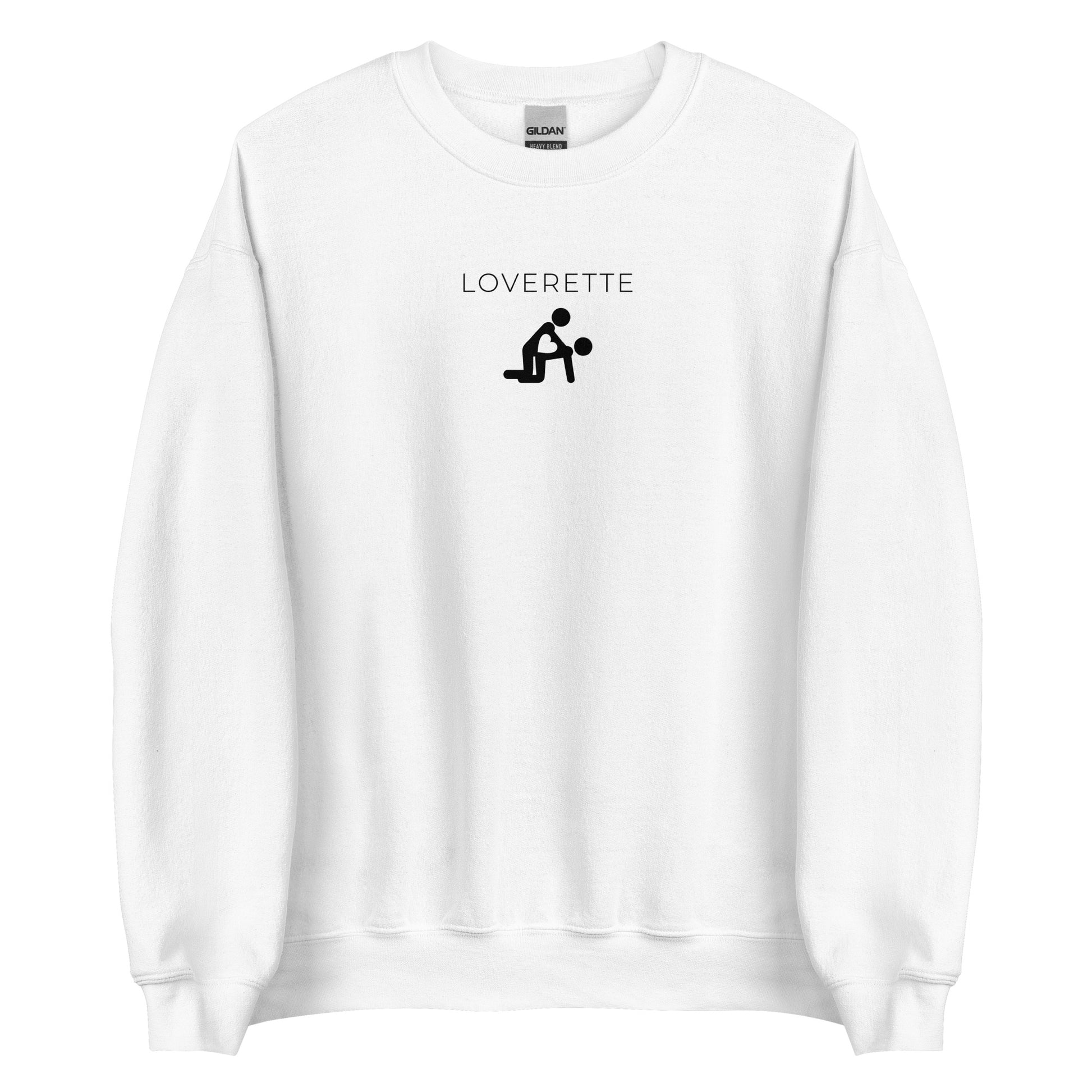 Sweat unisexe col rond Loverette Blanc - Sedurro