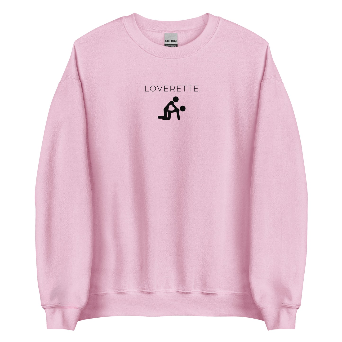 Sweat unisexe col rond Loverette Rose Clair - Sedurro