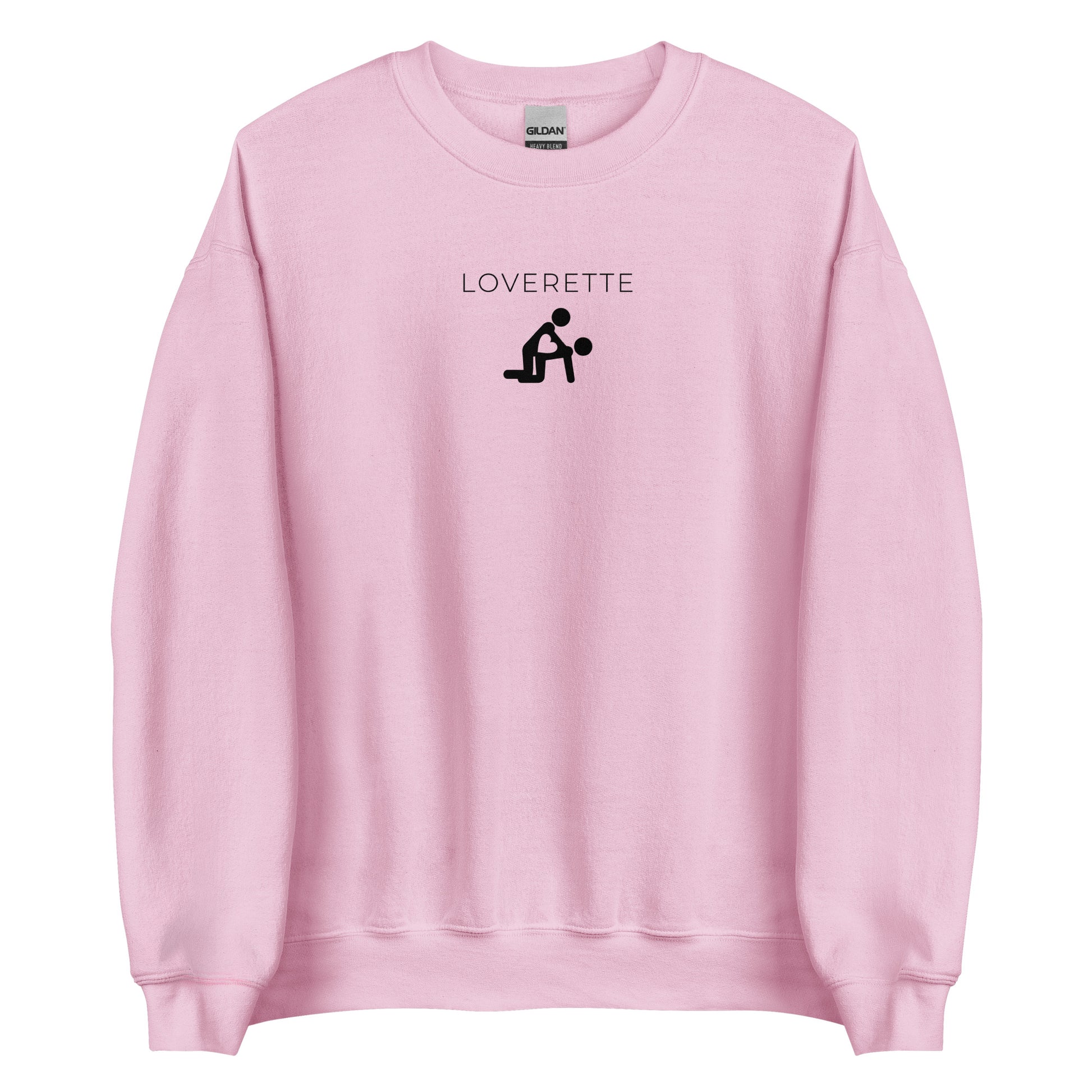 Sweat unisexe col rond Loverette Rose Clair - Sedurro