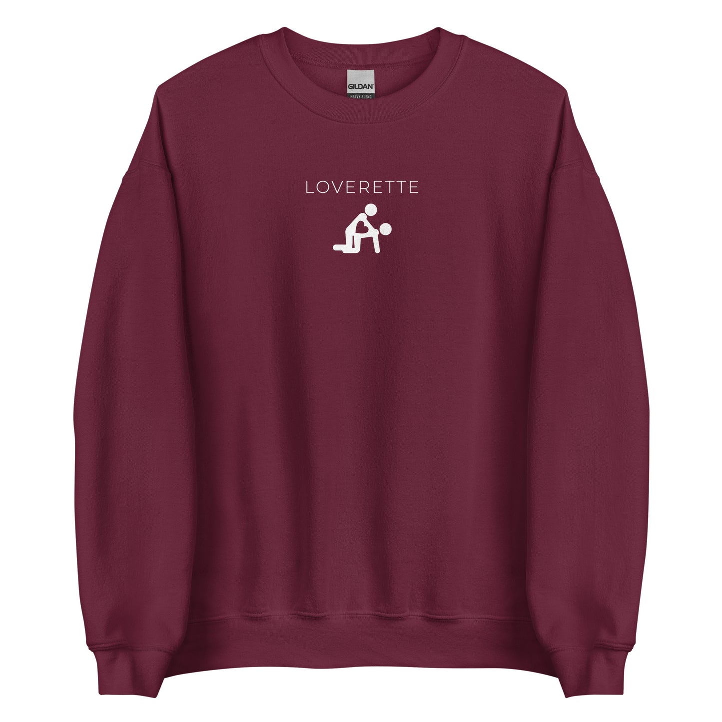 Sweat unisexe col rond Loverette Bordeaux - Sedurro