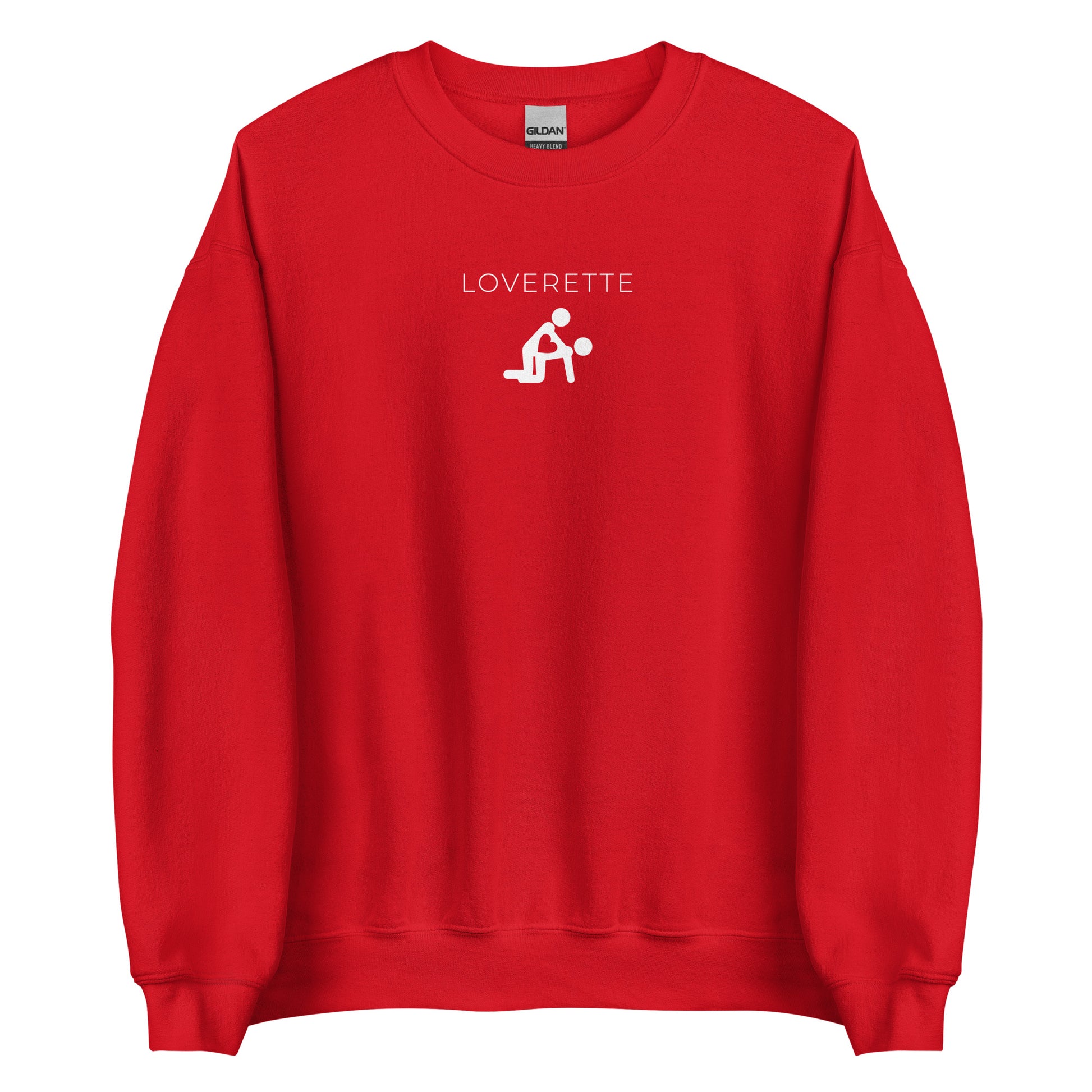 Sweat unisexe col rond Loverette Rouge - Sedurro