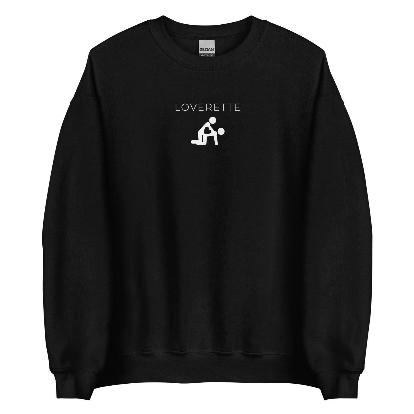 Sweat unisexe col rond Loverette Noir - Sedurro