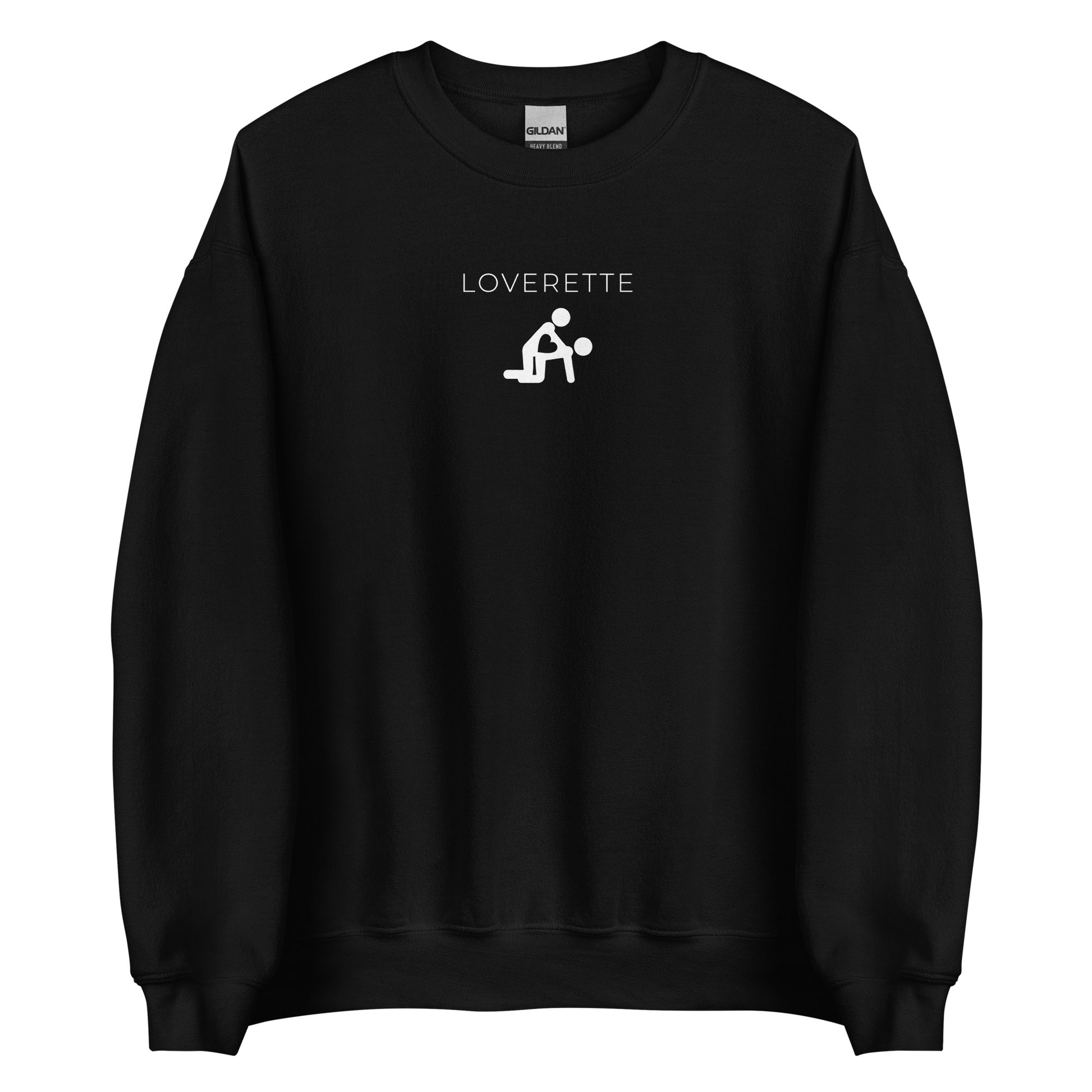 Sweat unisexe col rond Loverette Noir - Sedurro