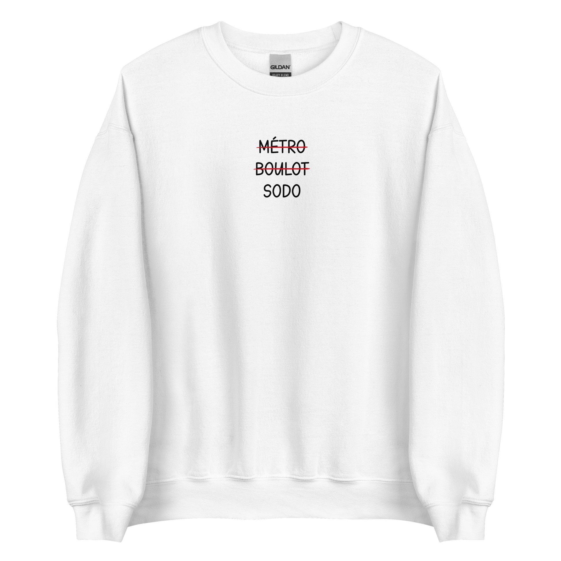 Sweat unisexe col rond Métro boulot sodo - Sedurro