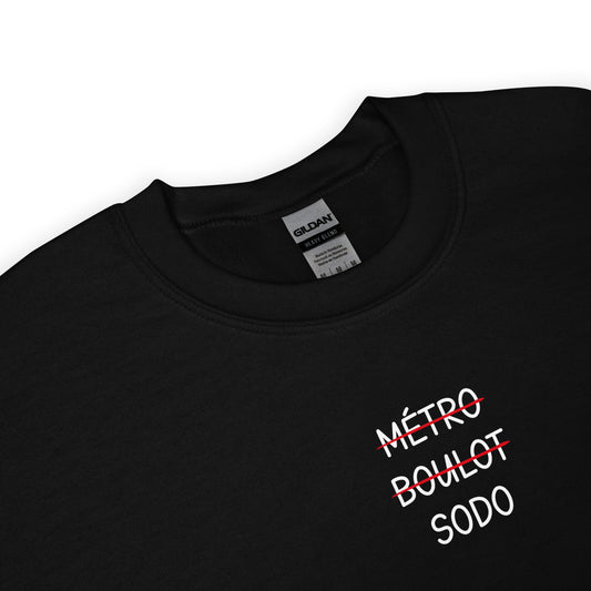 Sweat unisexe col rond Métro boulot sodo - Sedurro