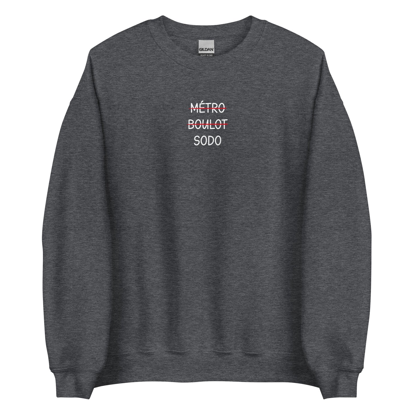 Sweat unisexe col rond Métro boulot sodo - Sedurro