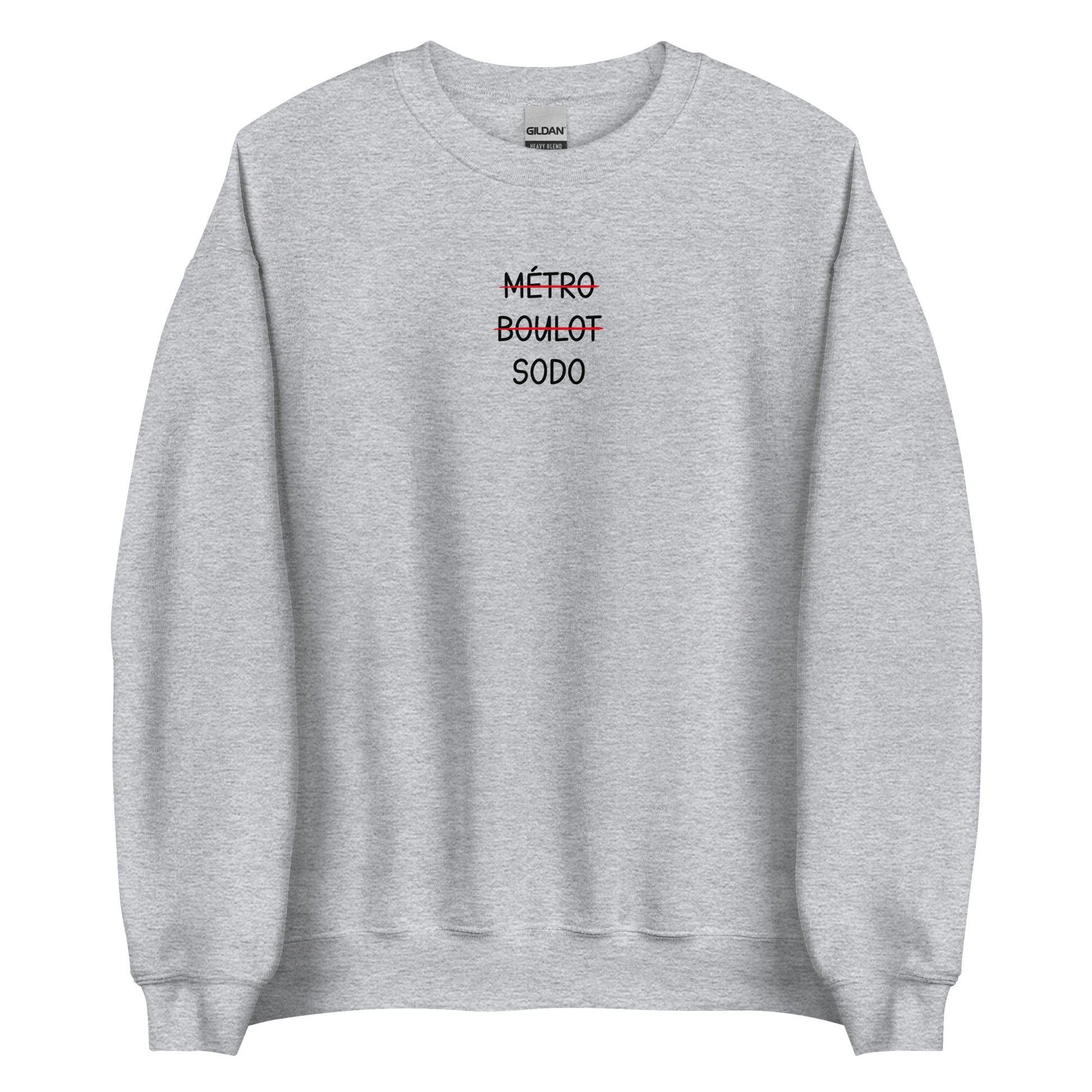 Sweat unisexe col rond Métro boulot sodo - Sedurro