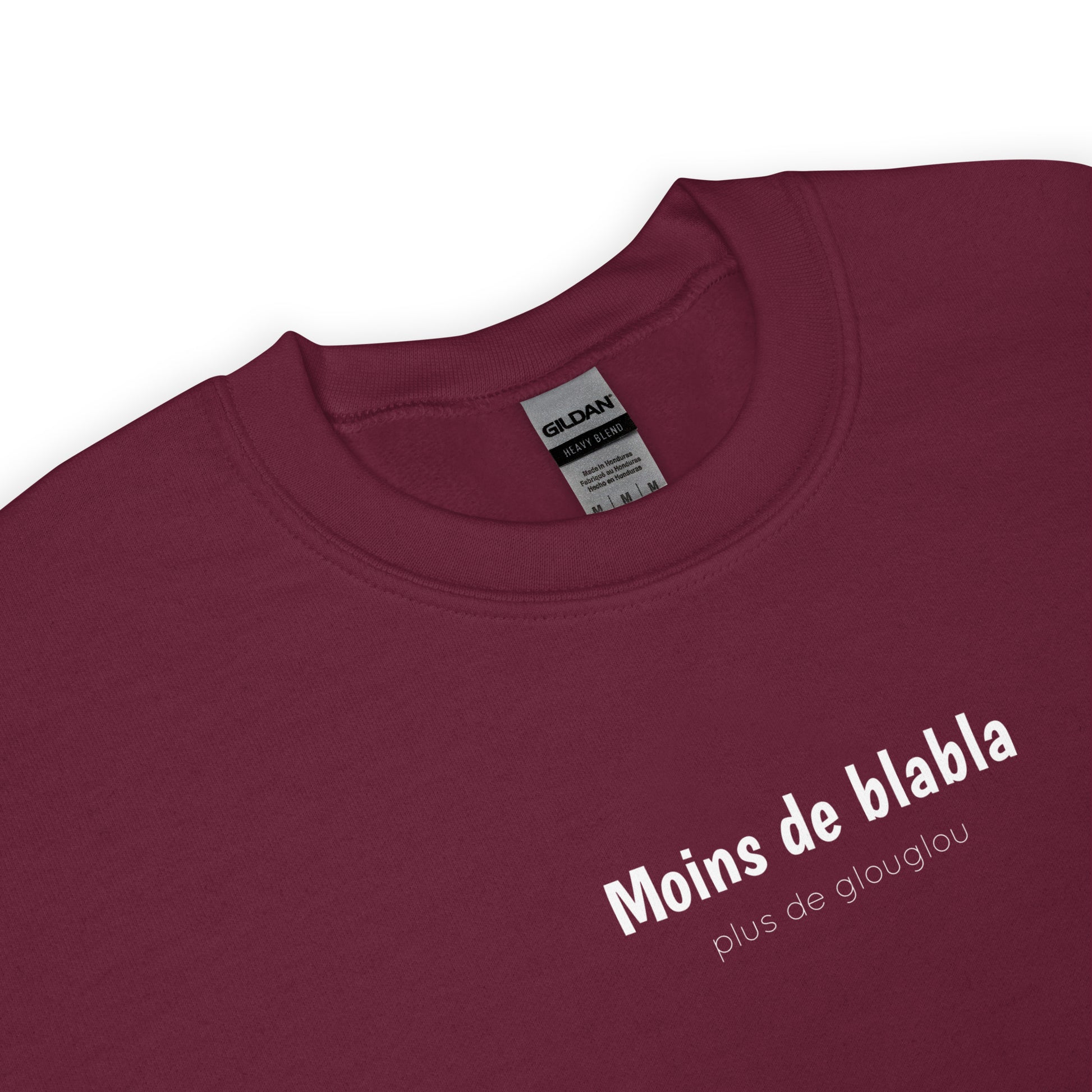 Sweat unisexe col rond Moins de blabla plus de glouglou - Sedurro