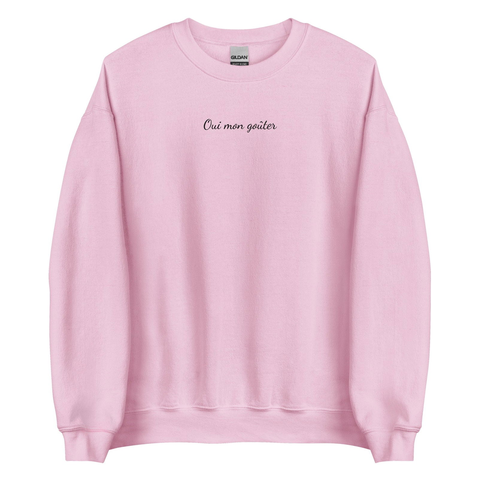 Sweat unisexe col rond Oui mon goûter Rose Clair - Sedurro