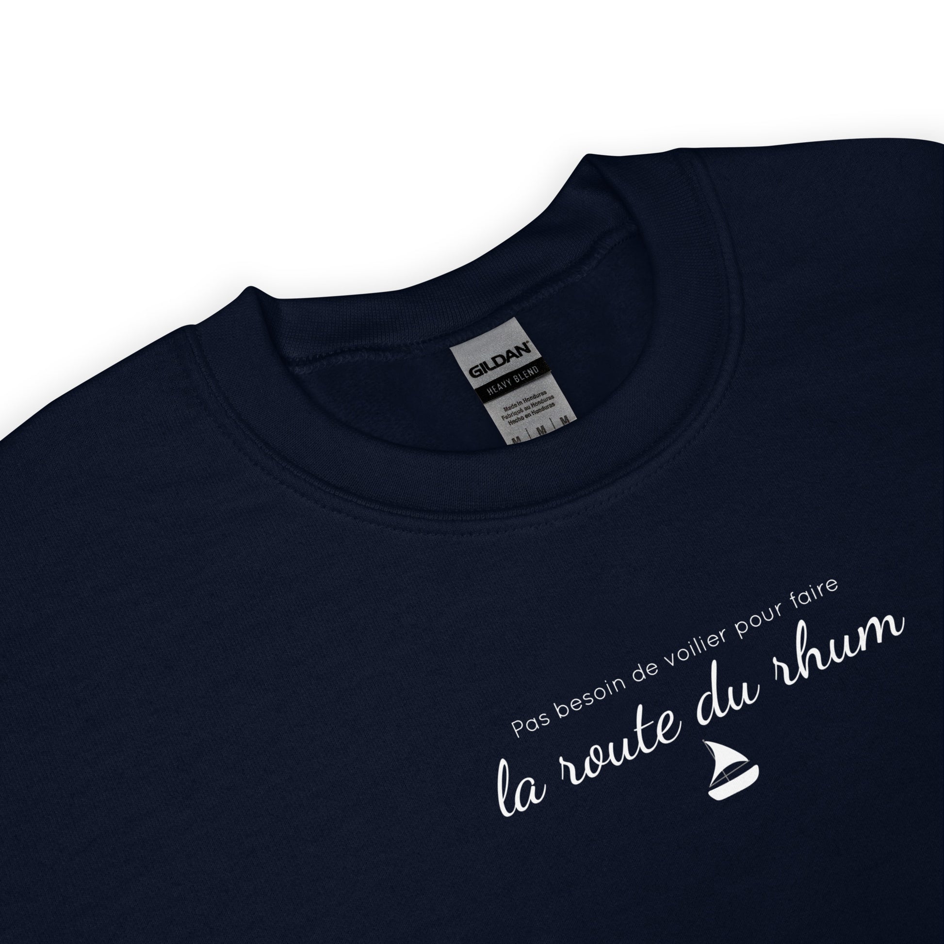Sweat unisexe col rond Pas besoin de voilier pour faire la route du rhum - Sedurro