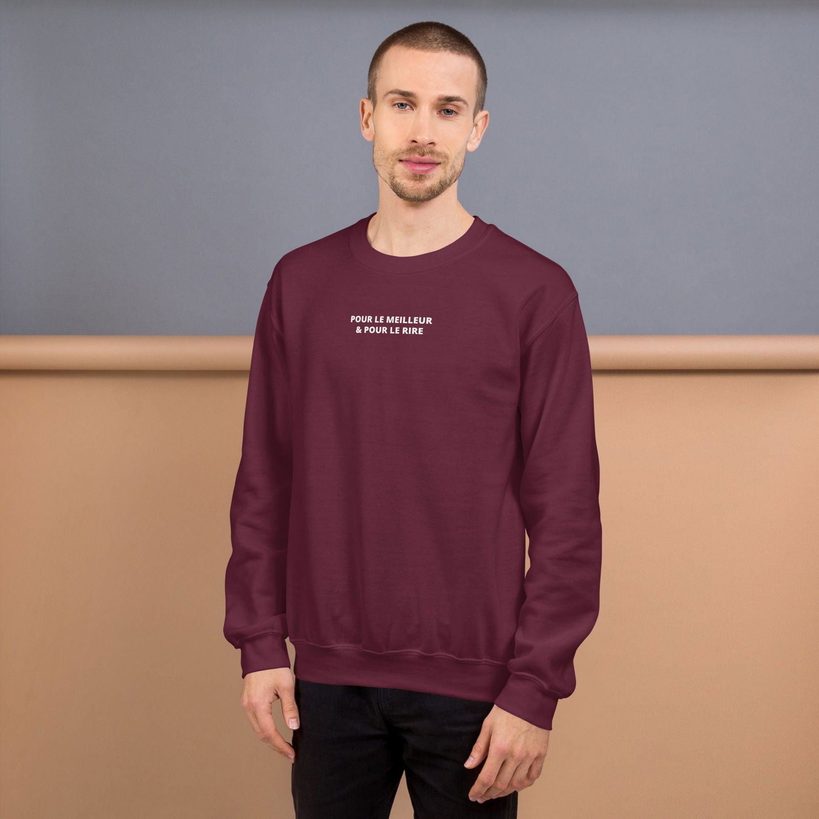 Sweat unisexe col rond Pour le meilleur et pour le rire - Sedurro