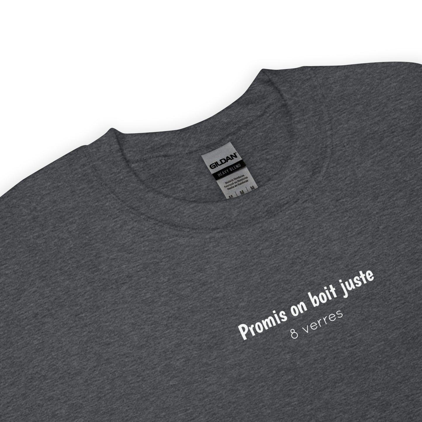 Sweat unisexe col rond Promis on boit juste 8 verres - Sedurro