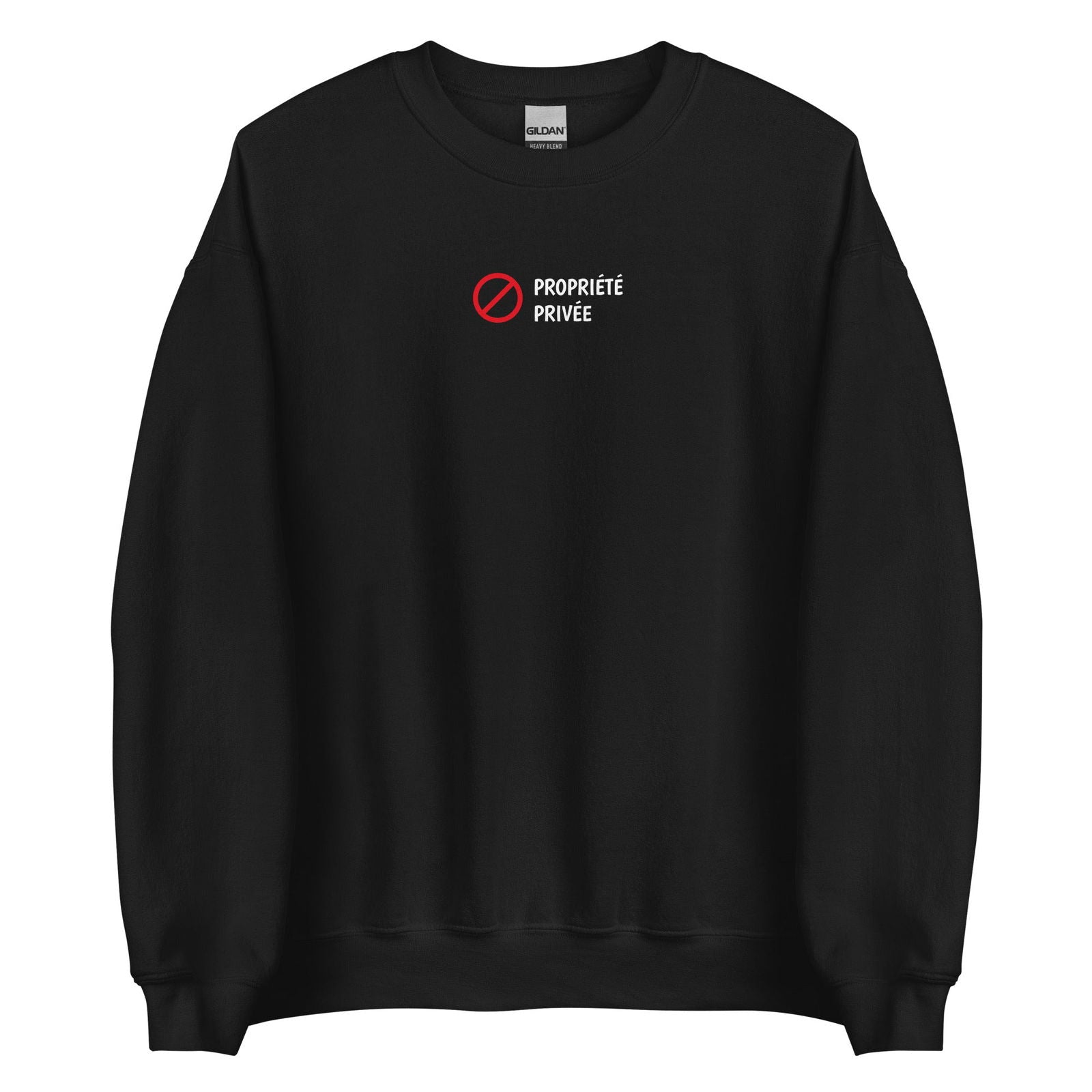 Sweat unisexe col rond Propriété privée Noir - Sedurro
