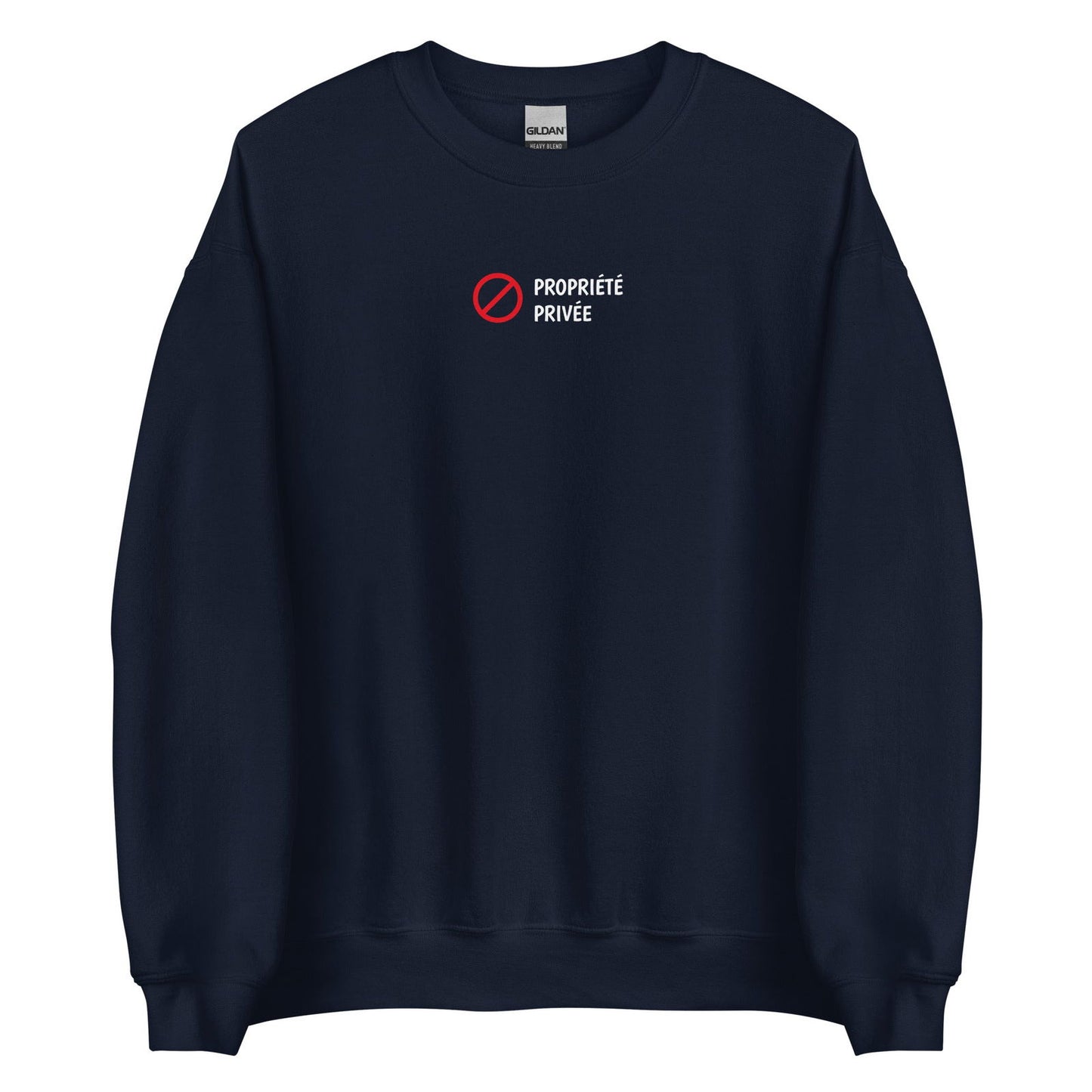 Sweat unisexe col rond Propriété privée Bleu Marine - Sedurro
