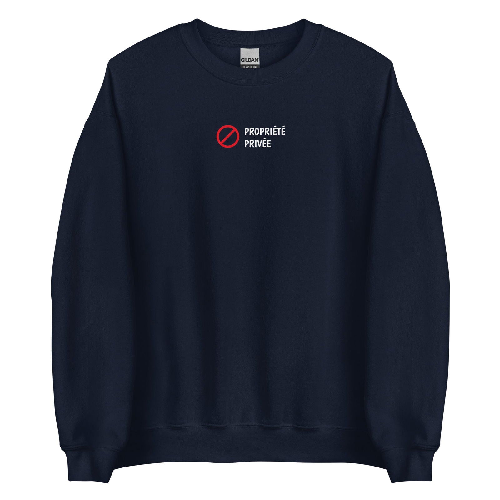 Sweat unisexe col rond Propriété privée Bleu Marine - Sedurro