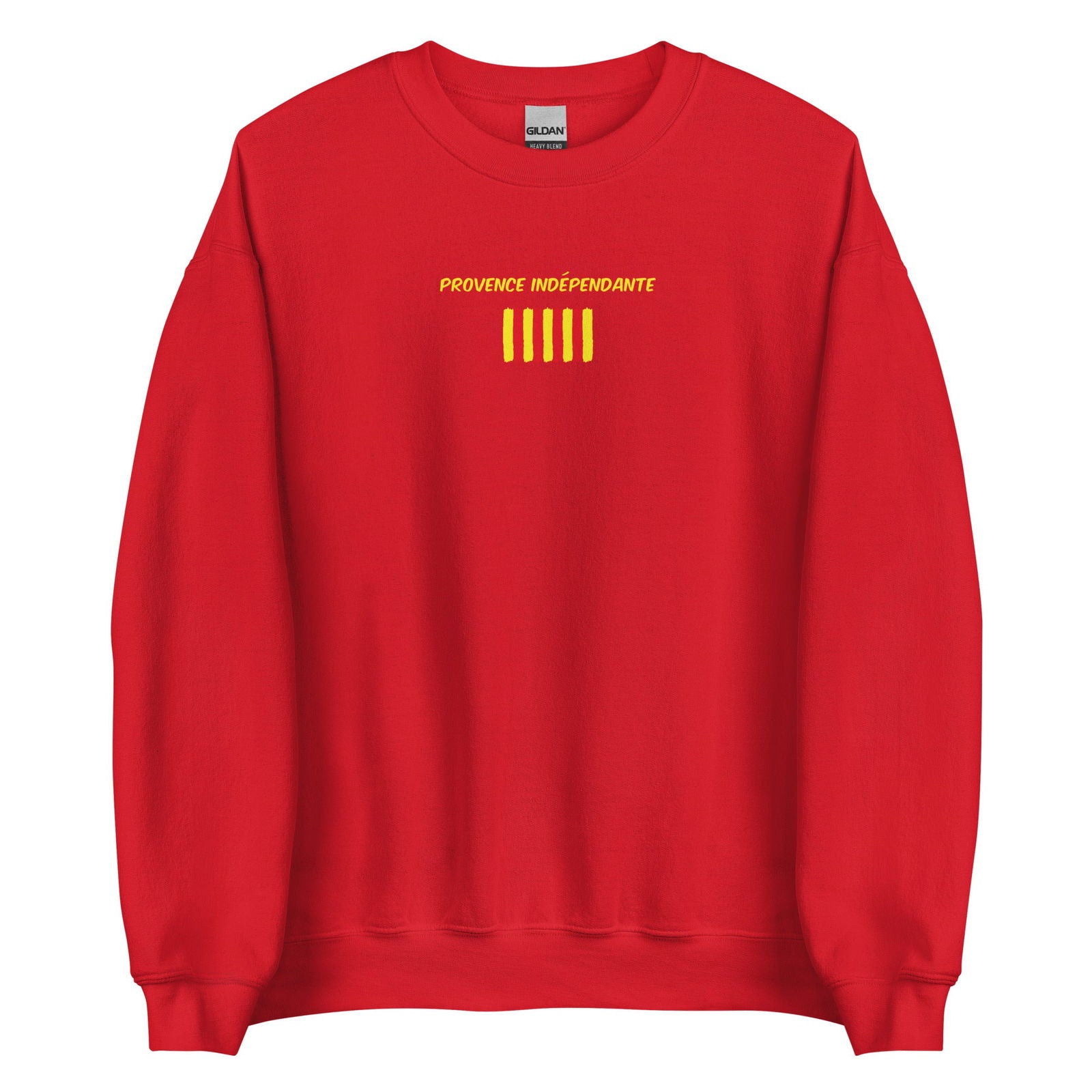 Sweat unisexe col rond Provence indépendante Rouge - Sedurro
