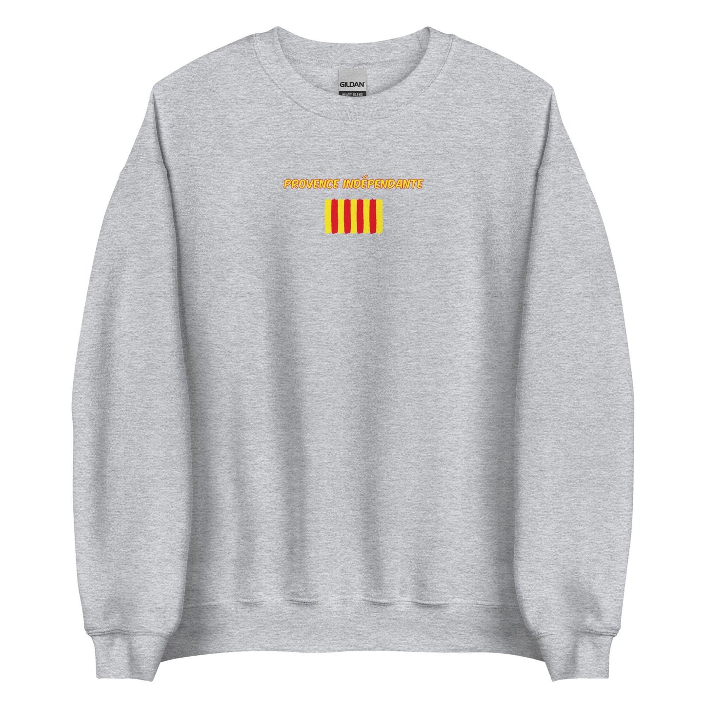 Sweat unisexe col rond Provence indépendante Gris Sport - Sedurro