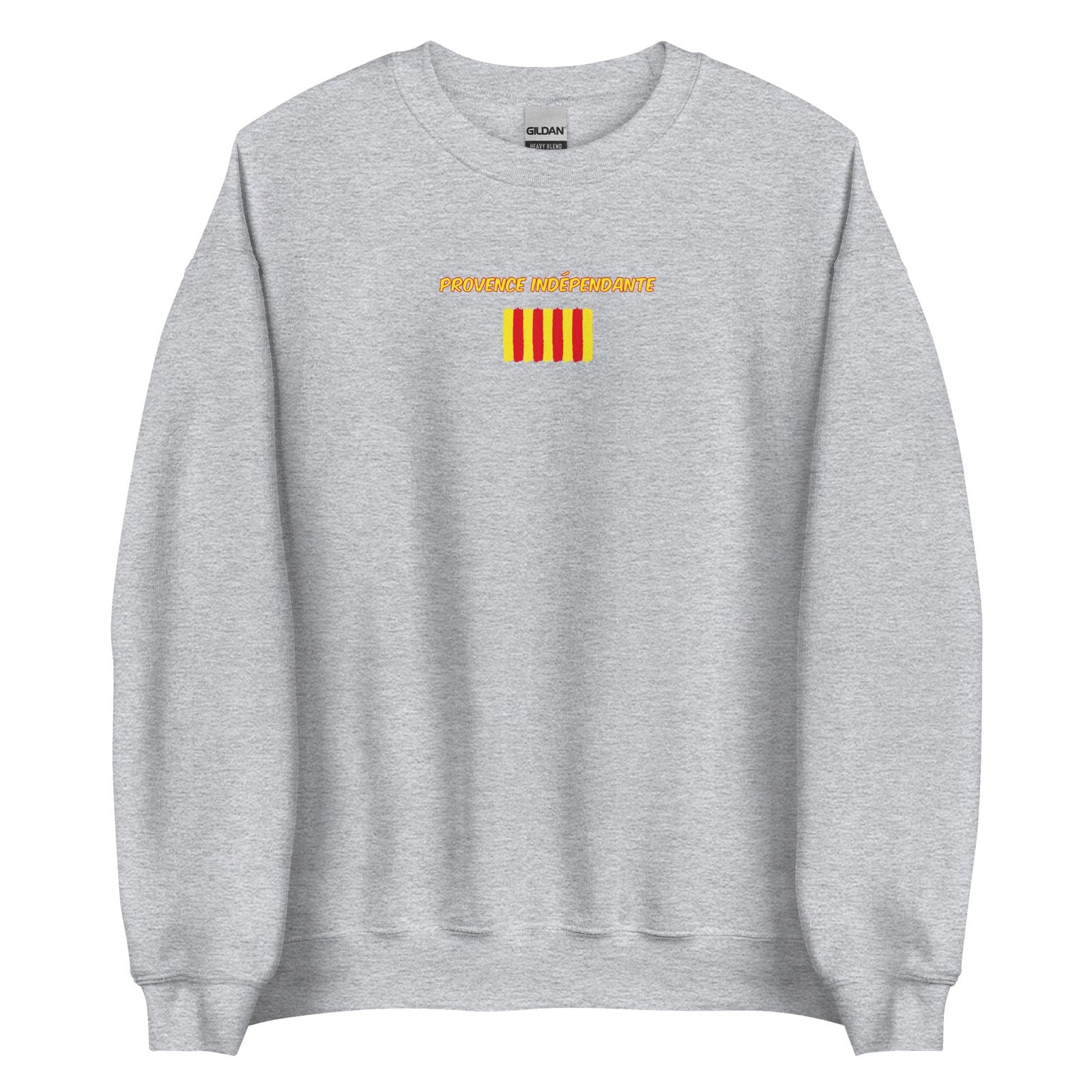 Sweat unisexe col rond Provence indépendante Gris Sport - Sedurro
