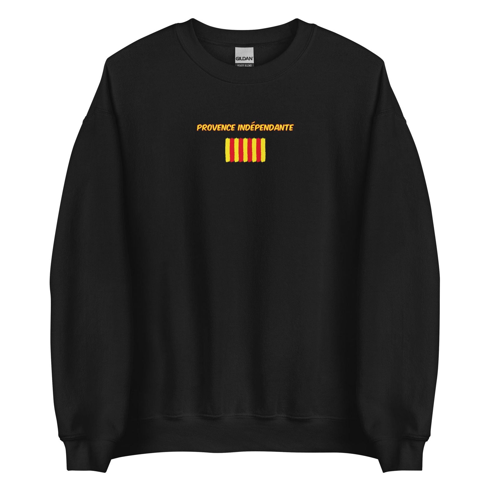 Sweat unisexe col rond Provence indépendante Noir - Sedurro