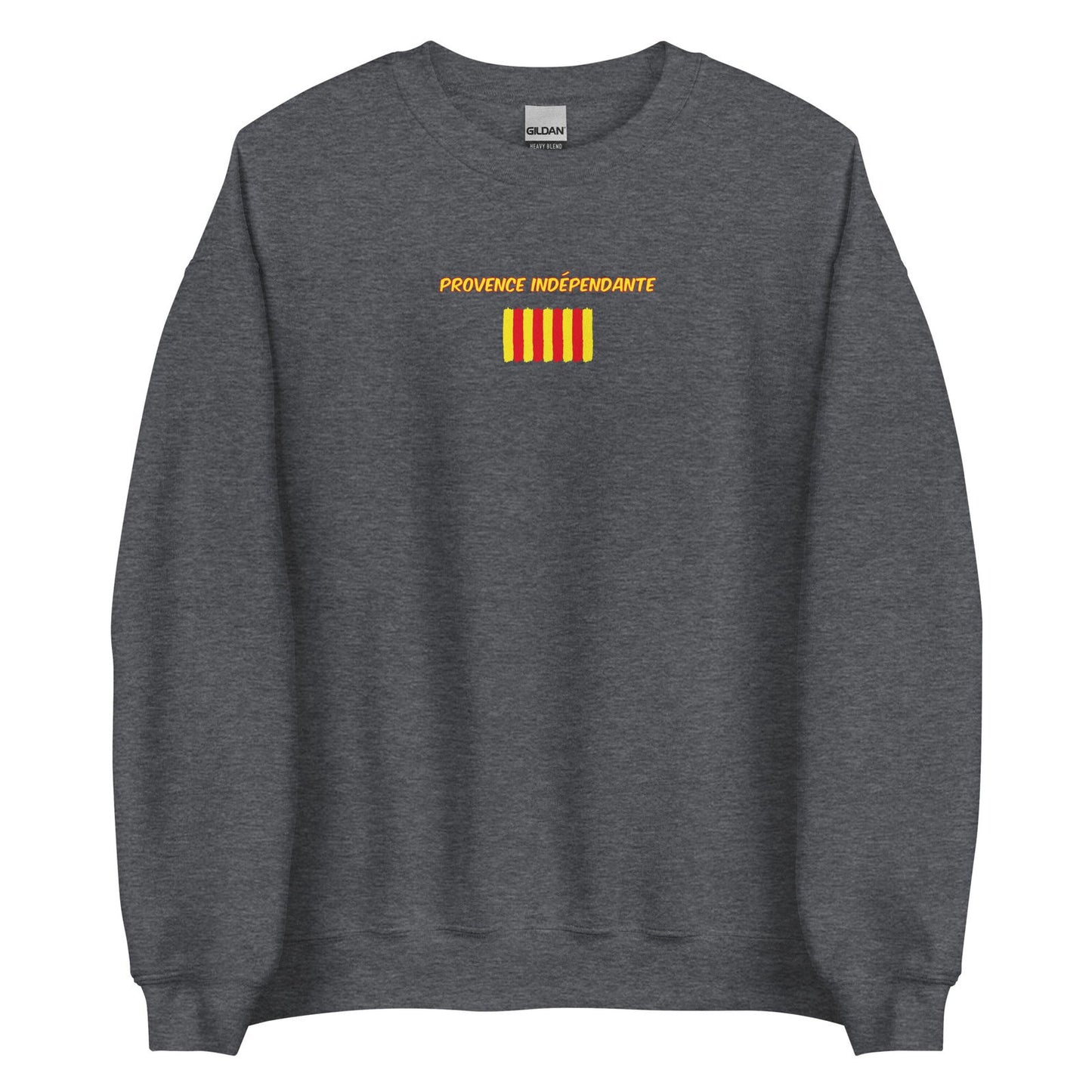 Sweat unisexe col rond Provence indépendante Gris Foncé Chiné - Sedurro