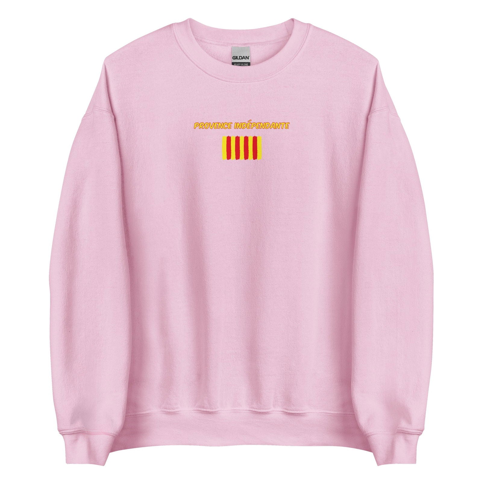 Sweat unisexe col rond Provence indépendante Rose Clair - Sedurro