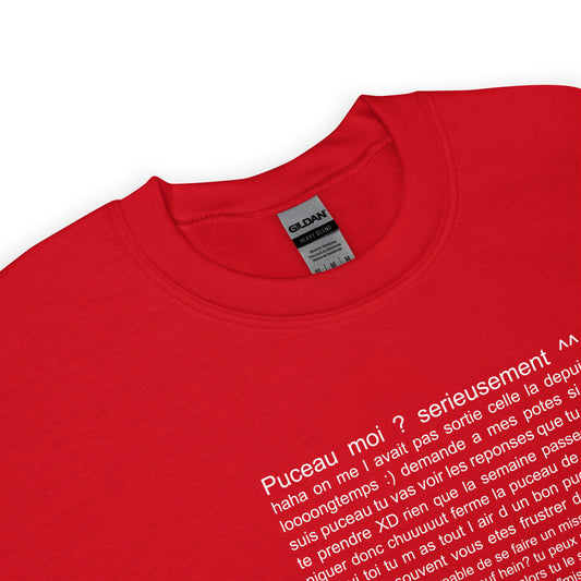 Sweat unisexe col rond Puceau moi on me l'avait pas sorti depuis longtemps - Sedurro