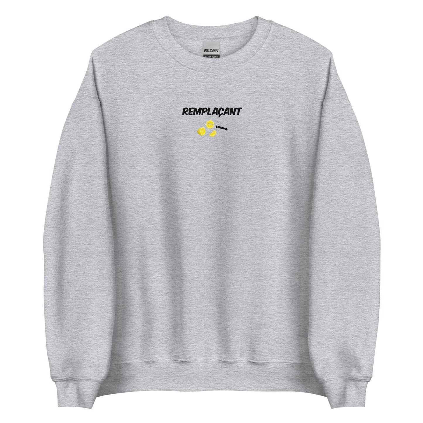 Sweat unisexe col rond Remplaçant coupeur de citrons Gris Sport - Sedurro