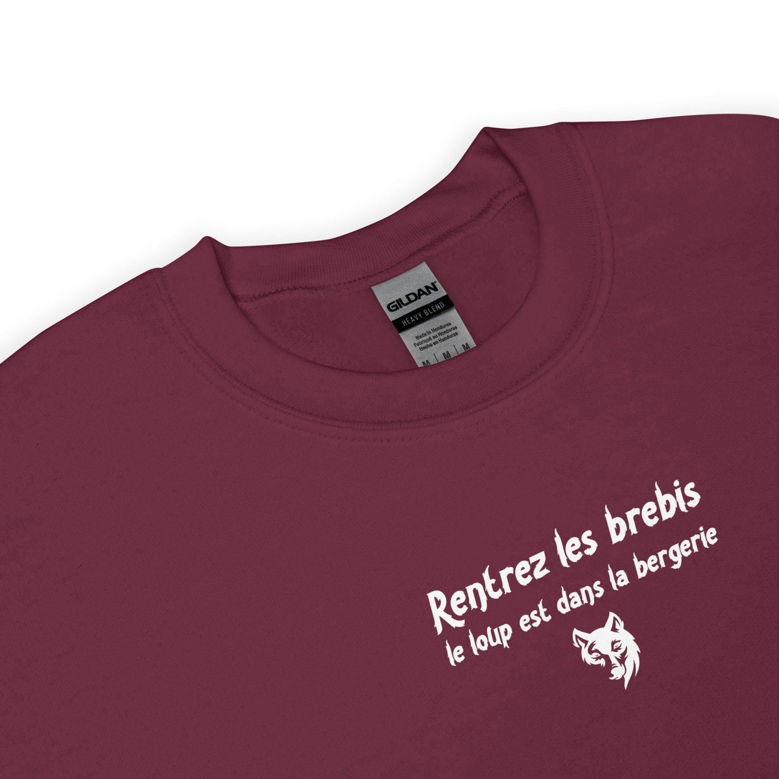 Sweat unisexe col rond Rentrez les brebis le loup est dans la bergerie - Sedurro