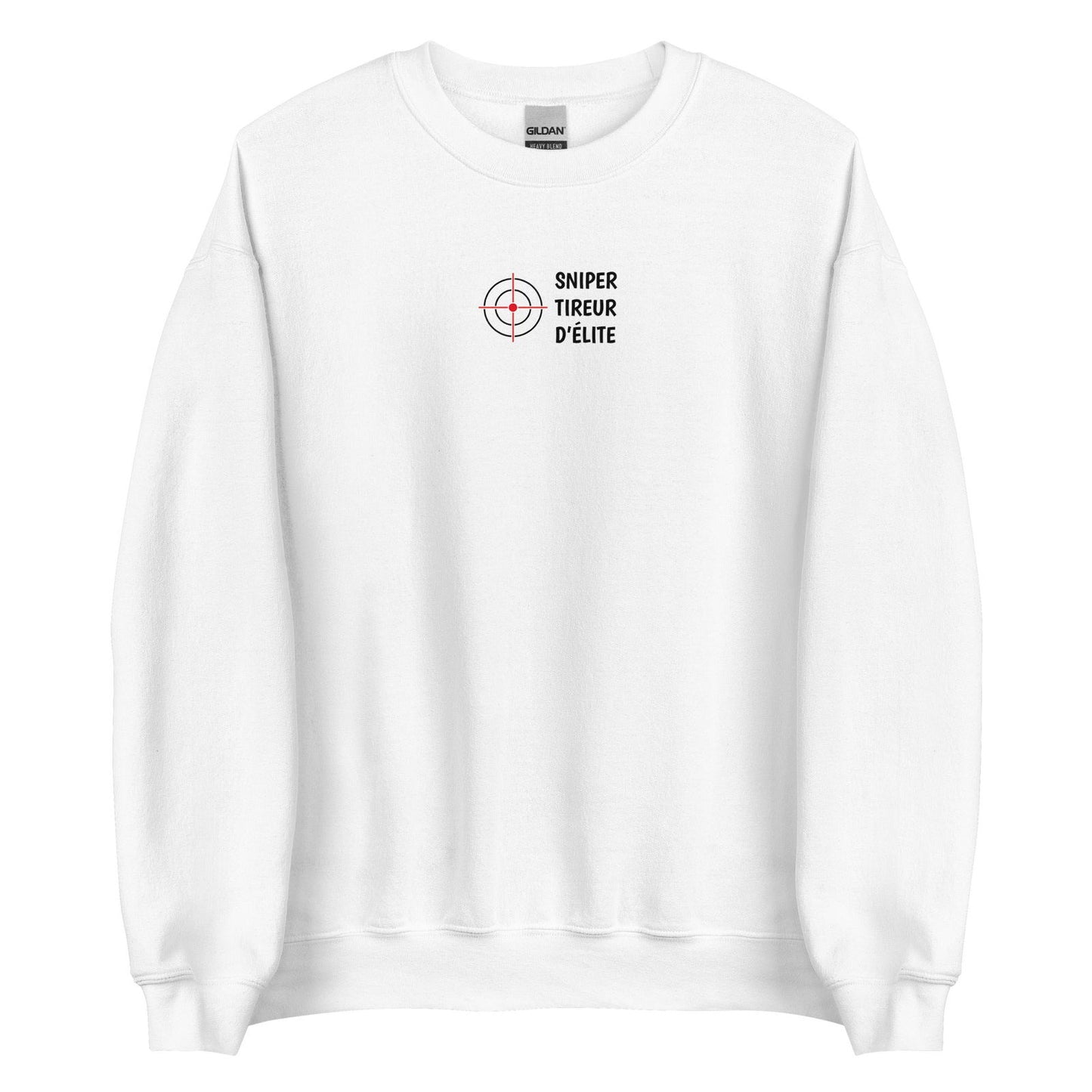 Sweat unisexe col rond Sniper tireur d'élite Blanc - Sedurro