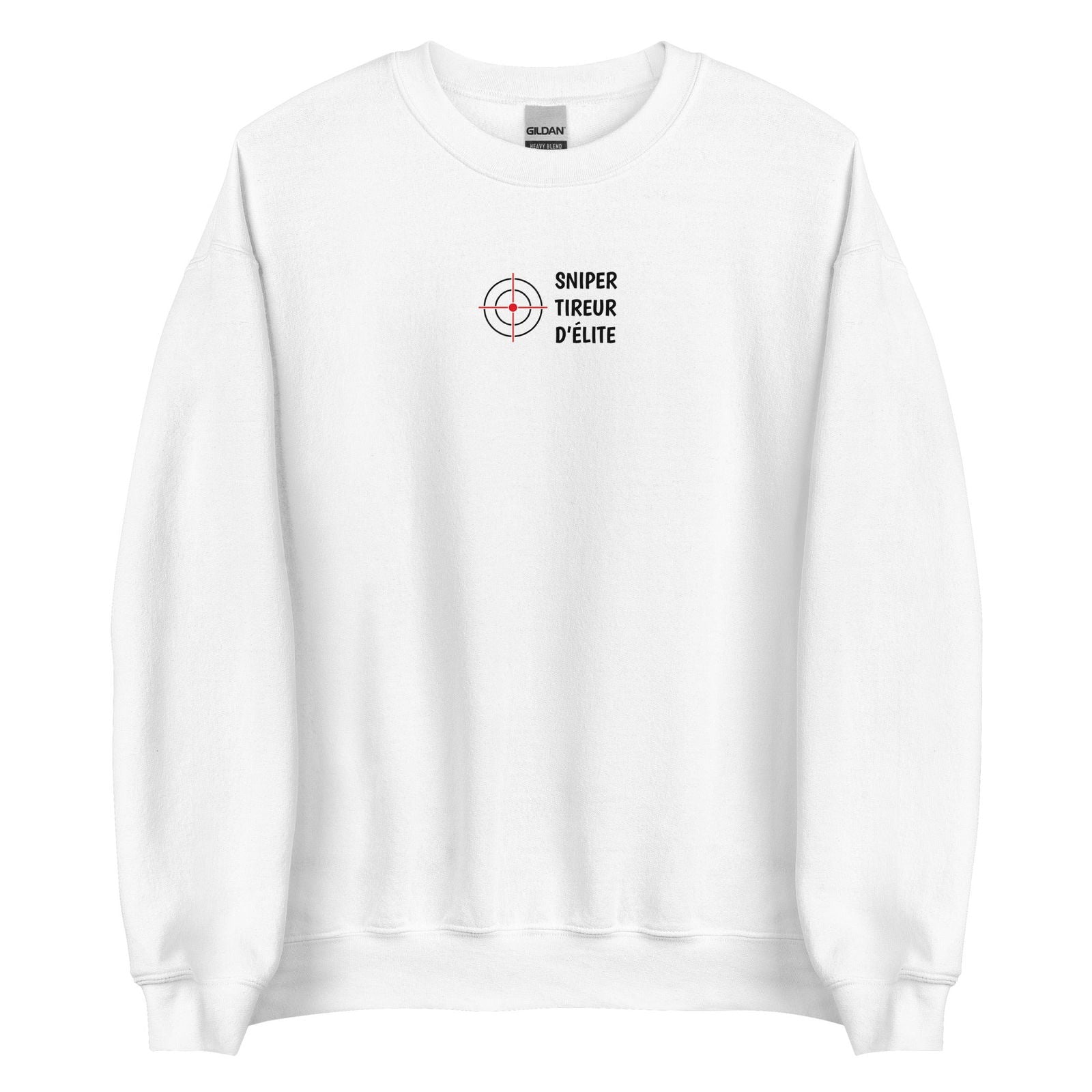 Sweat unisexe col rond Sniper tireur d'élite Blanc - Sedurro