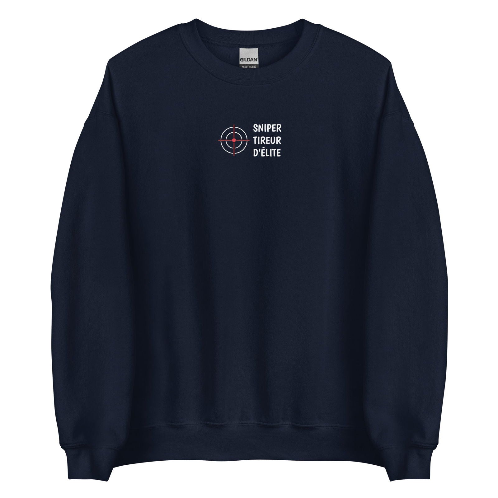 Sweat unisexe col rond Sniper tireur d'élite Bleu Marine - Sedurro