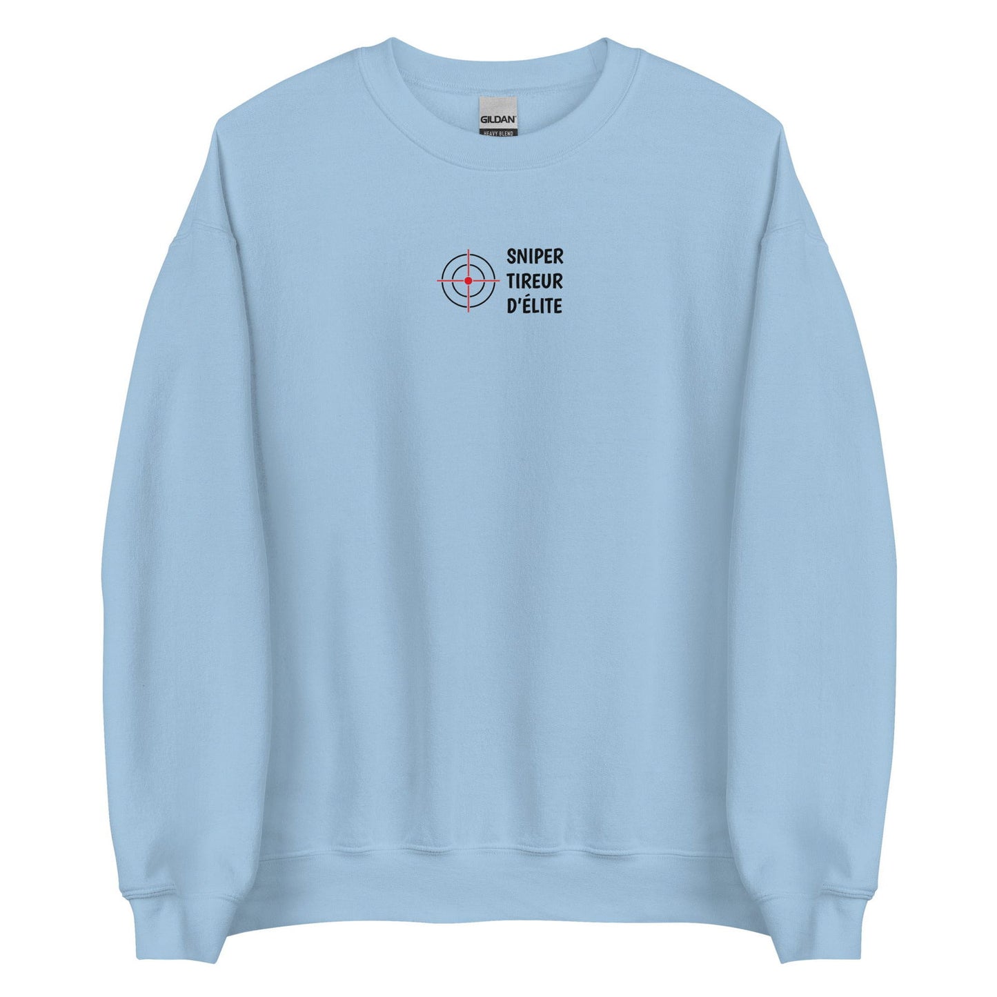 Sweat unisexe col rond Sniper tireur d'élite Bleu Clair - Sedurro