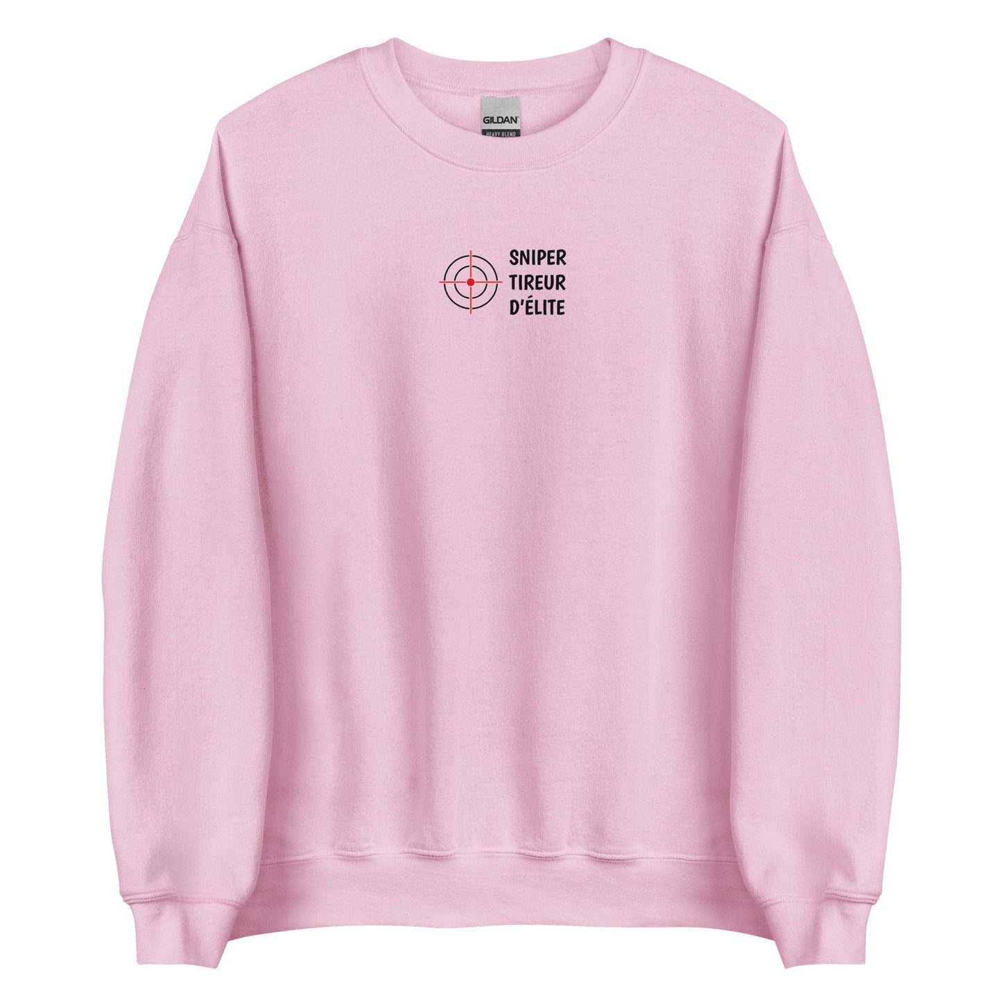 Sweat unisexe col rond Sniper tireur d'élite Rose Clair - Sedurro