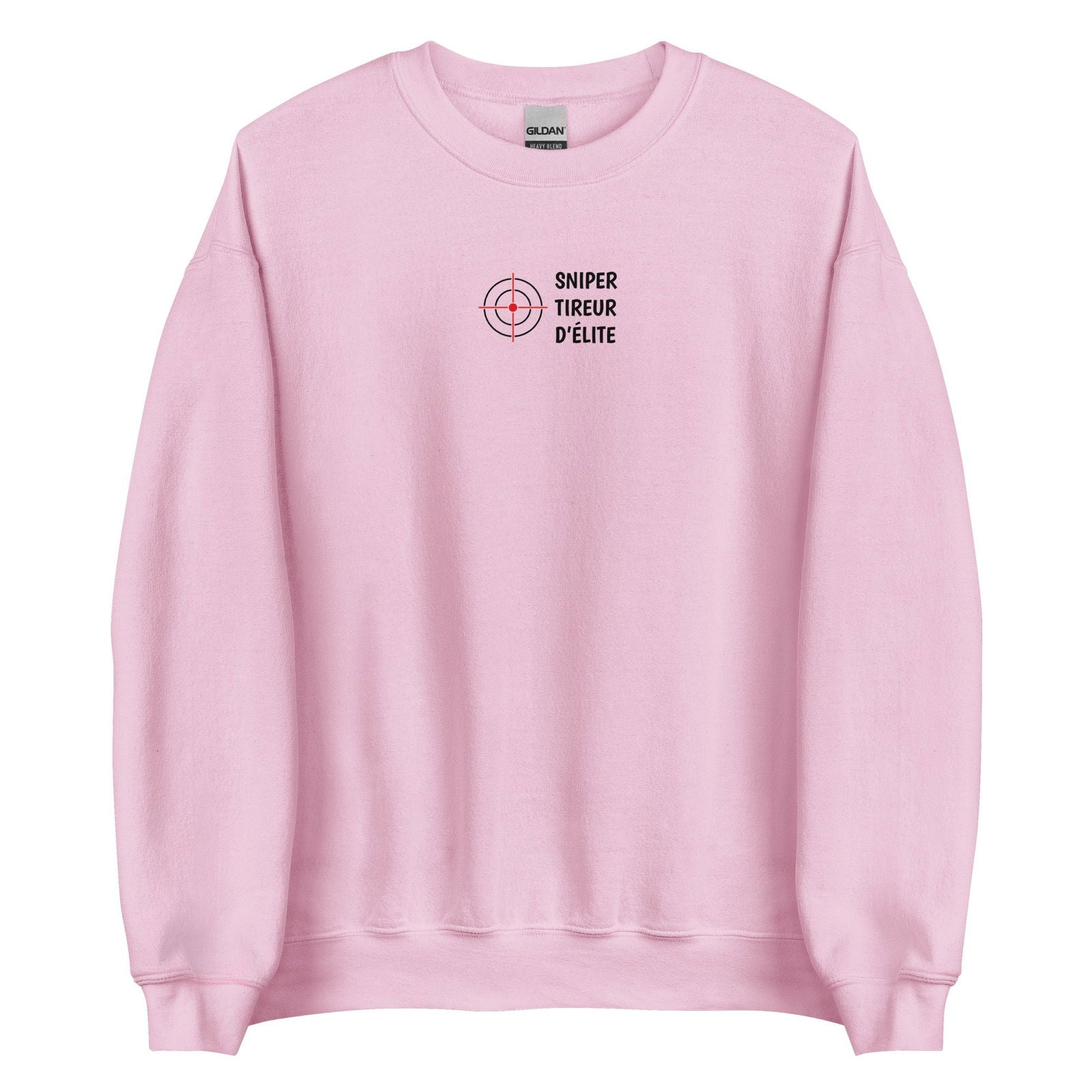 Sweat unisexe col rond Sniper tireur d'élite Rose Clair - Sedurro