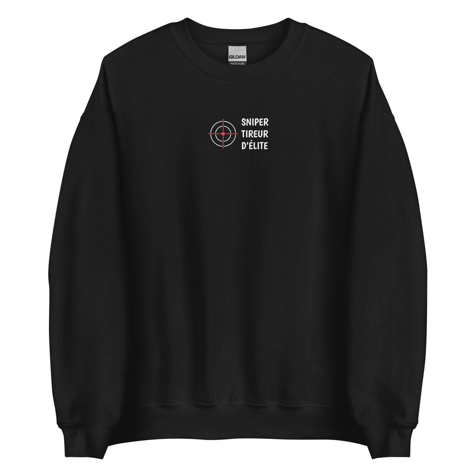 Sweat unisexe col rond Sniper tireur d'élite Noir - Sedurro