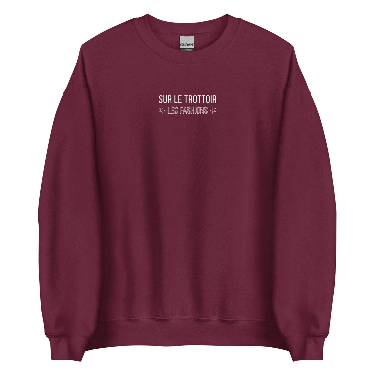 Sweat unisexe col rond Sur le trottoir les fashions Bordeaux - Sedurro