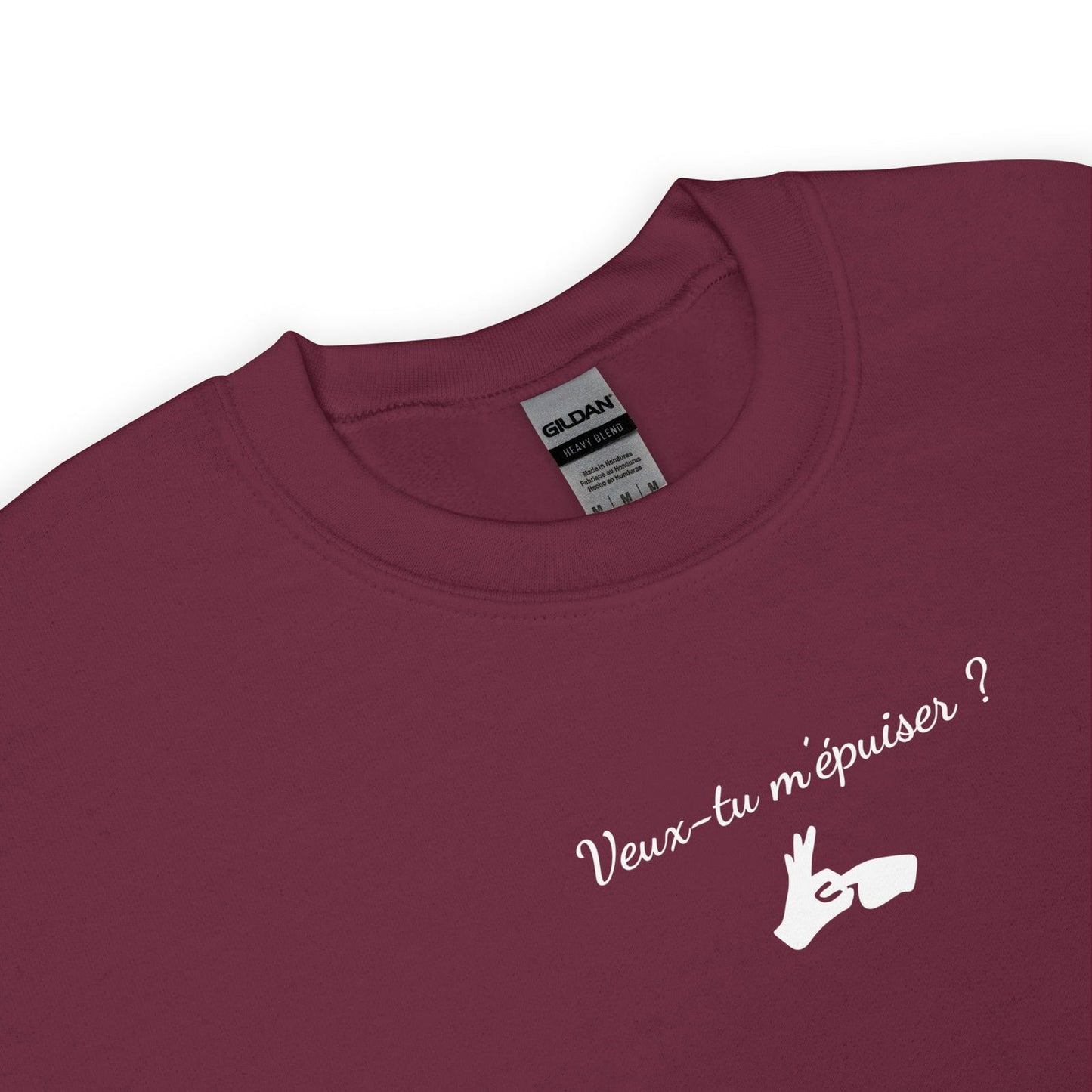 Sweat unisexe col rond Veux-tu m'épuiser - Sedurro