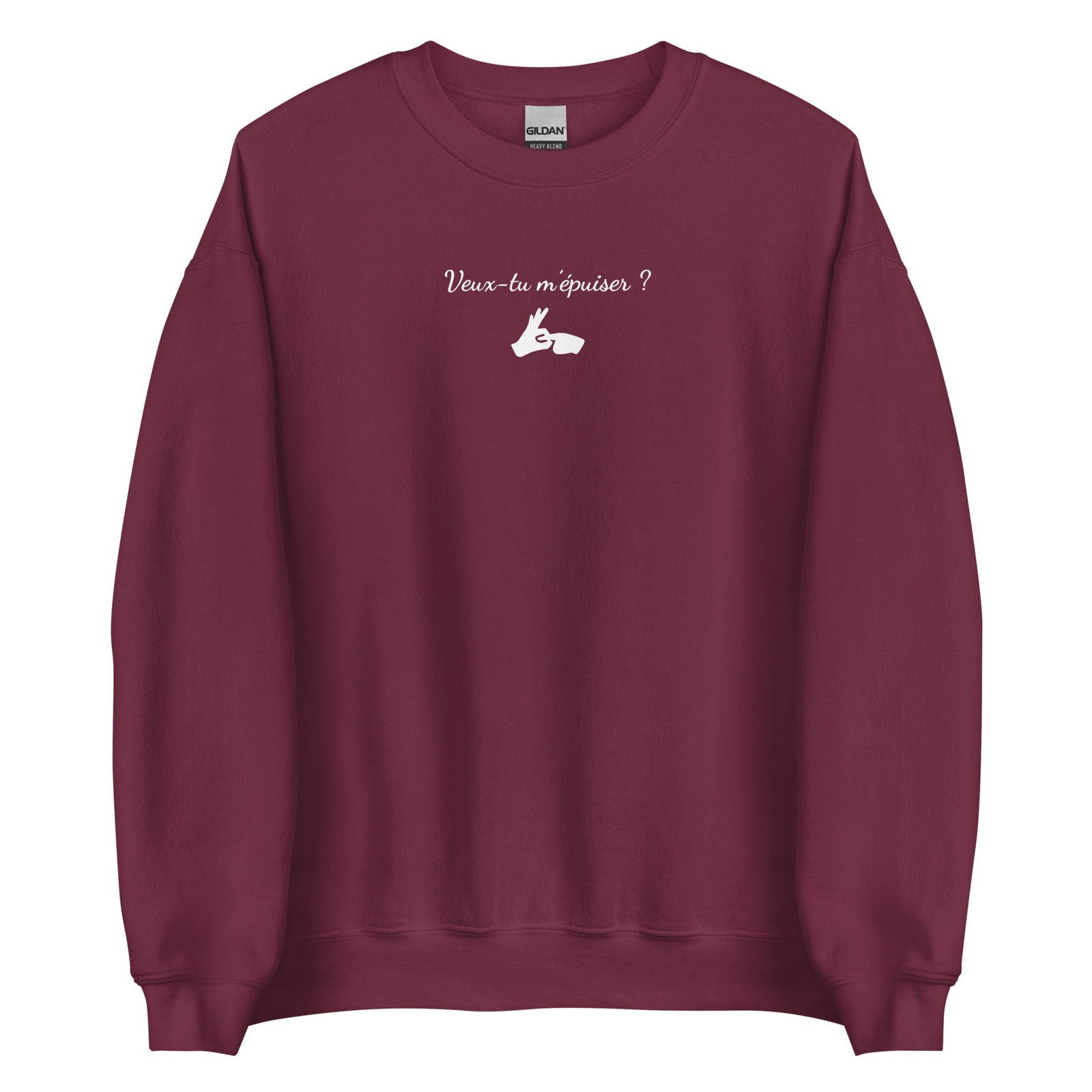 Sweat unisexe col rond Veux-tu m'épuiser - Sedurro