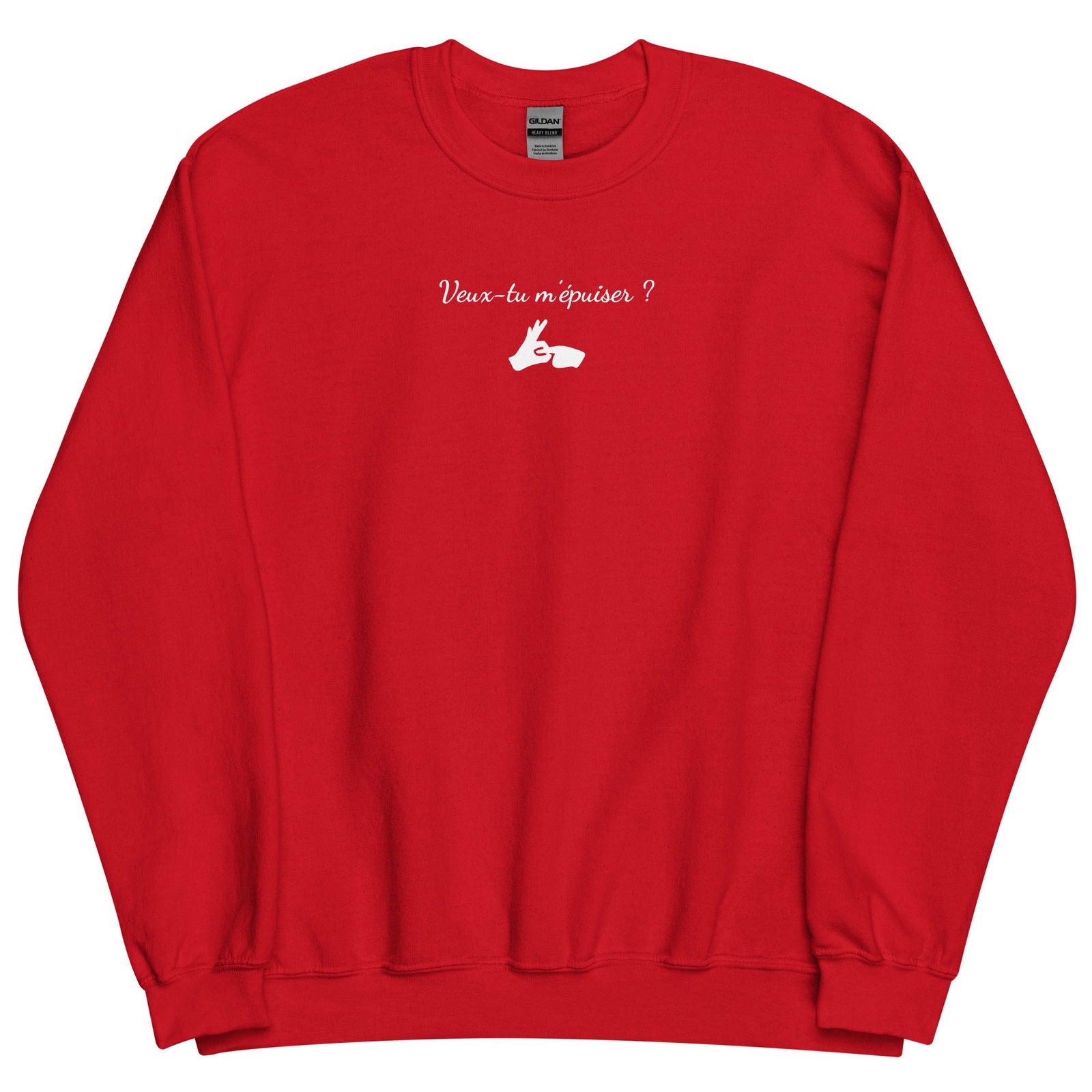 Sweat unisexe col rond Veux-tu m'épuiser - Sedurro