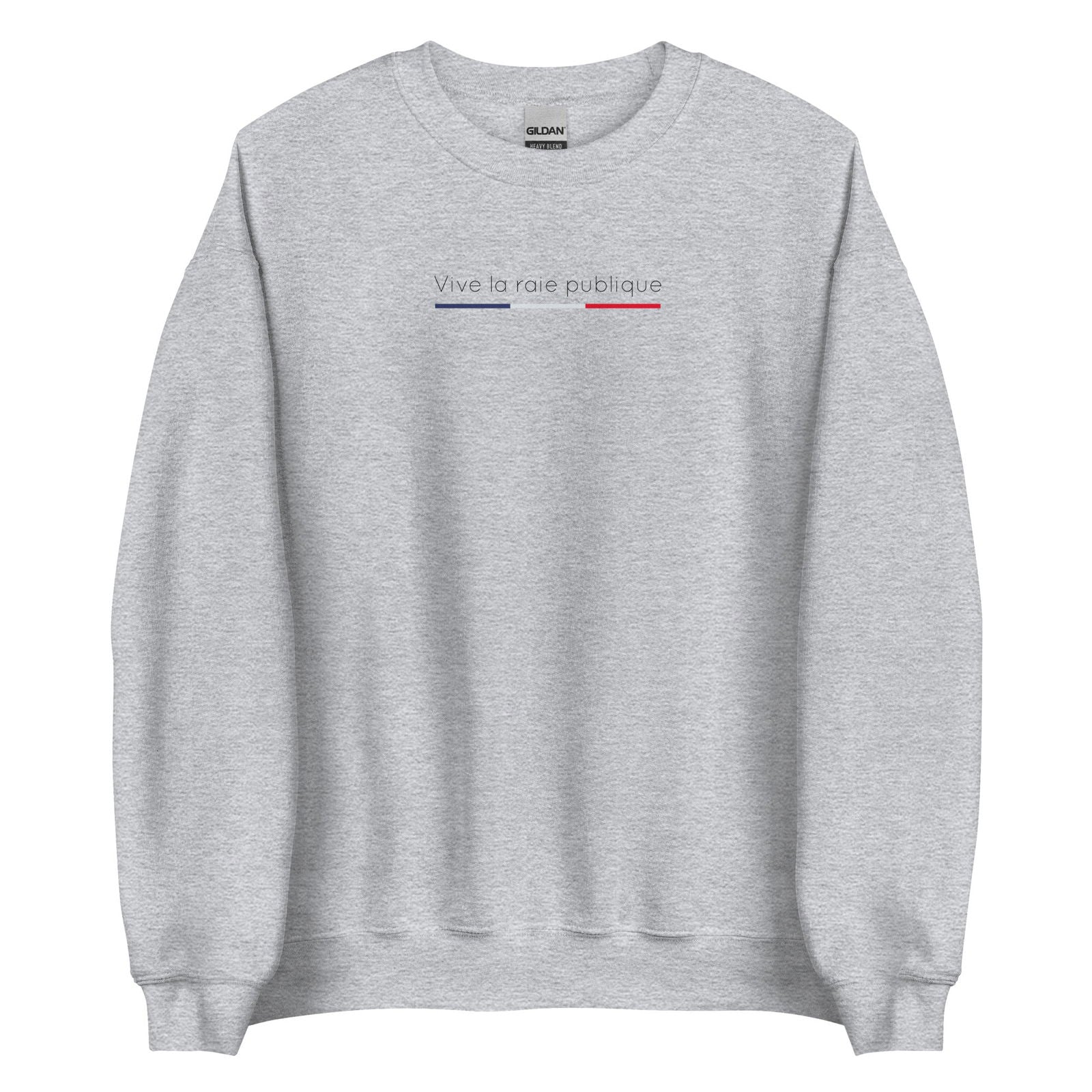 Sweat unisexe col rond Vive la raie publique Gris Sport - Sedurro