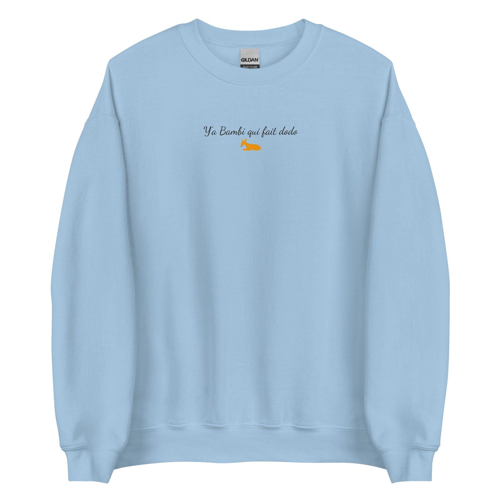 Sweat unisexe col rond Y'a bambi qui fait dodo - Sedurro