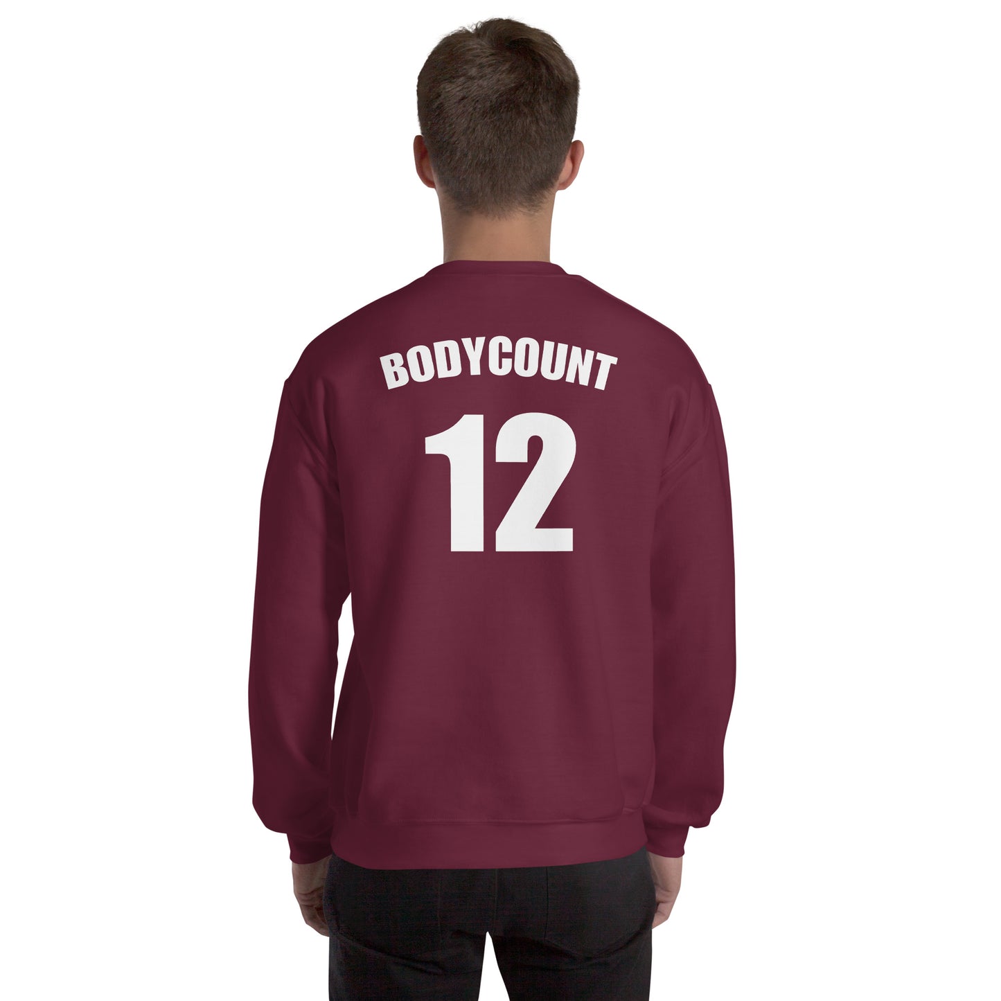 Sweat unisexe col rond personnalisable maillot numéro bodycount - Sedurro