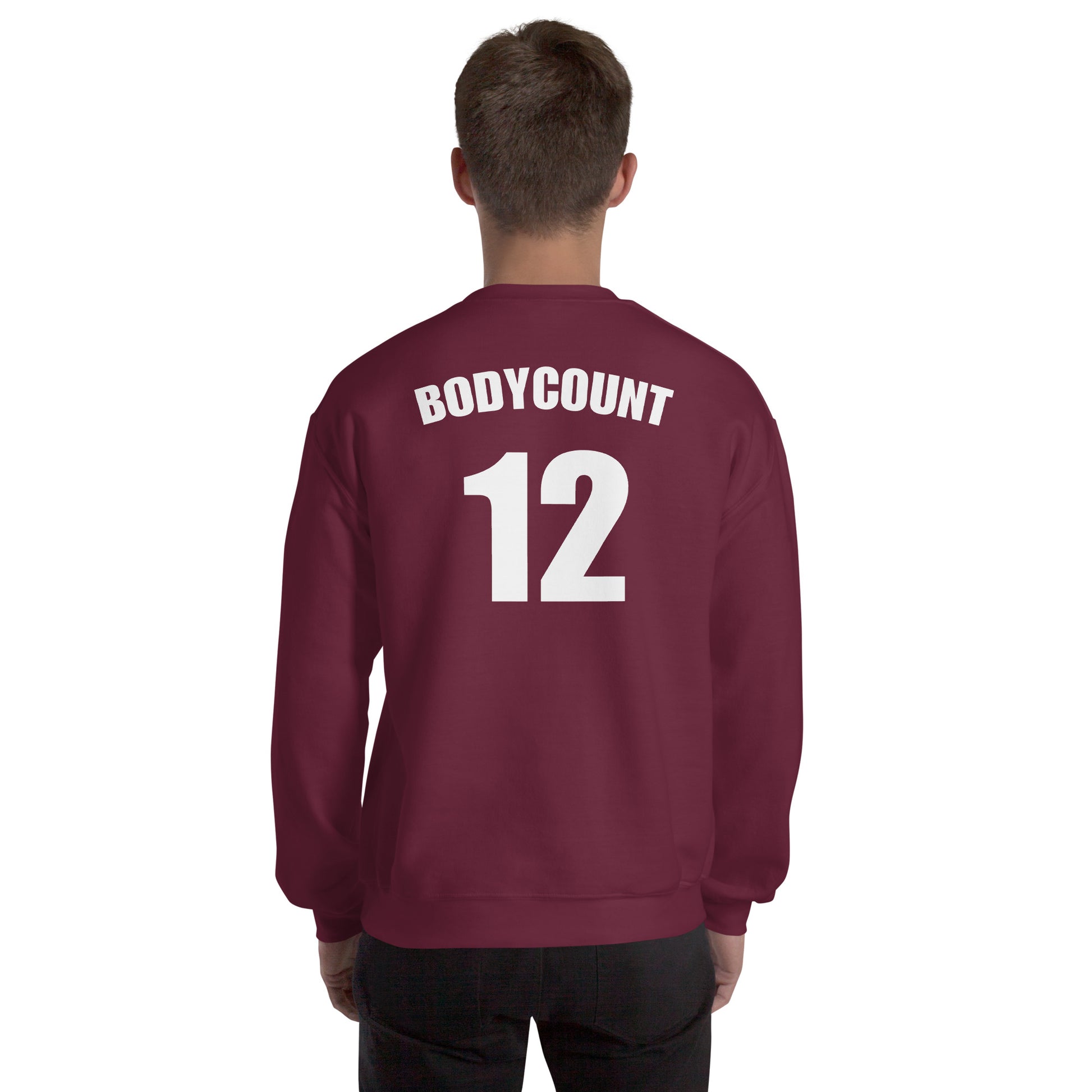 Sweat unisexe col rond personnalisable maillot numéro bodycount - Sedurro
