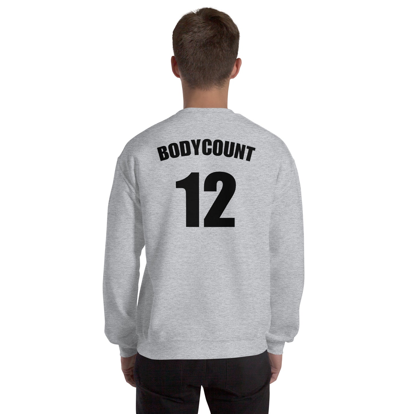 Sweat unisexe col rond personnalisable maillot numéro bodycount - Sedurro