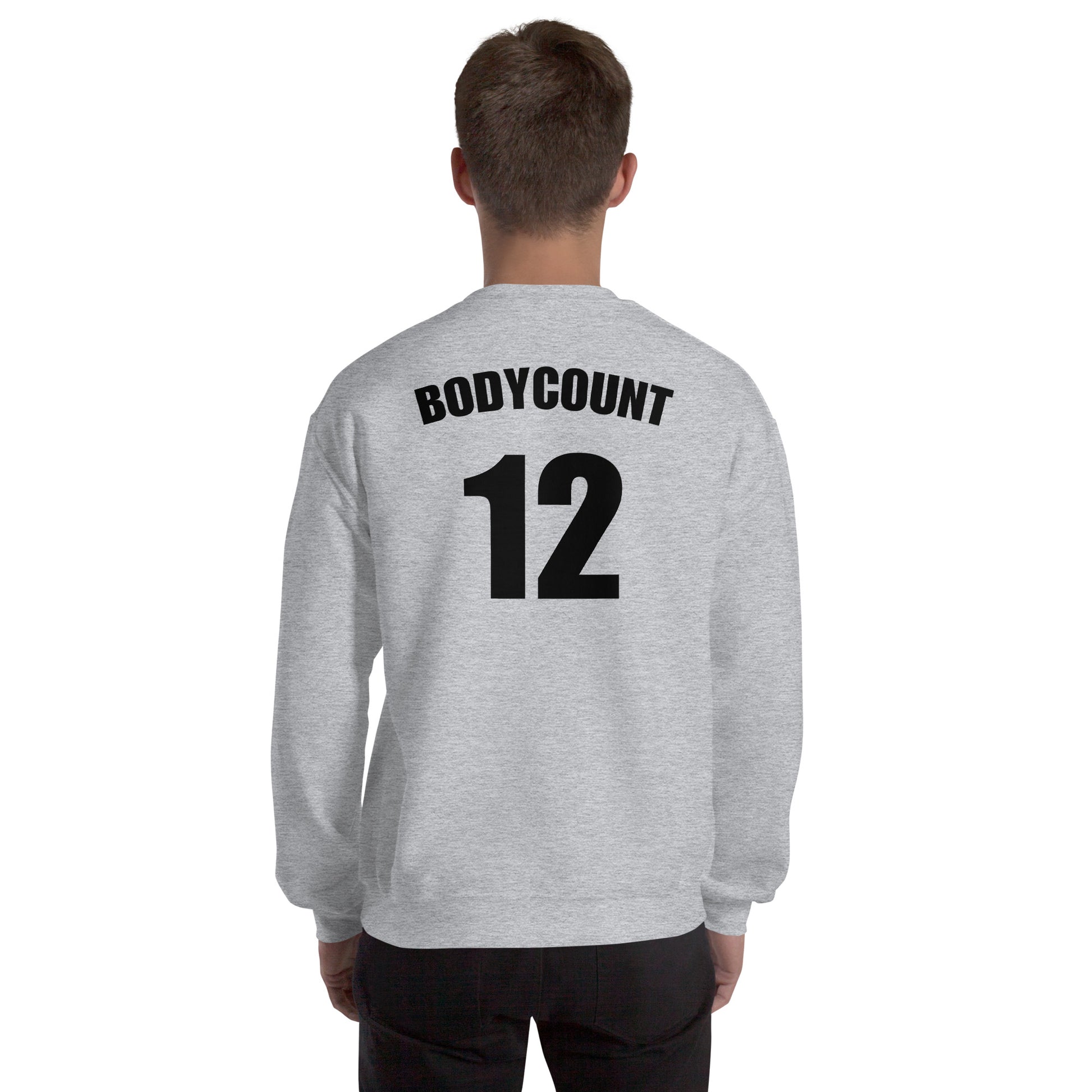 Sweat unisexe col rond personnalisable maillot numéro bodycount - Sedurro